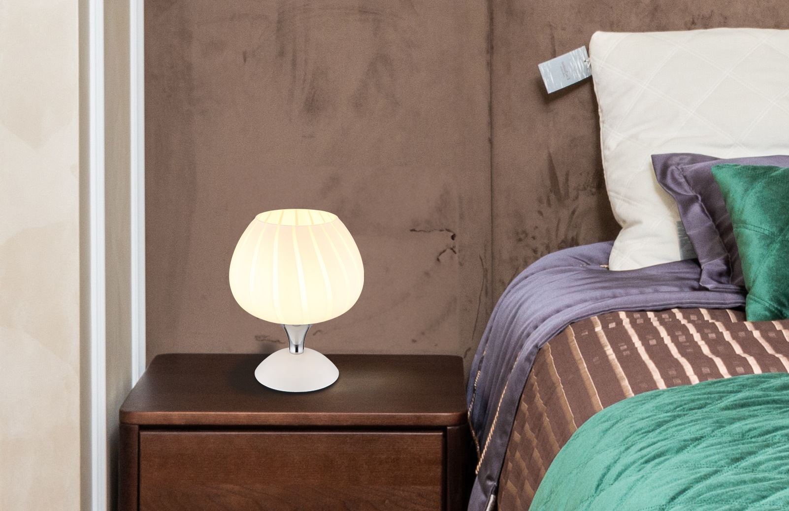 GLOBO LIGHTING Tischleuchte »MAXY« E27 1 Stk. Tischlampe Glas opal Dekorill günstig online kaufen