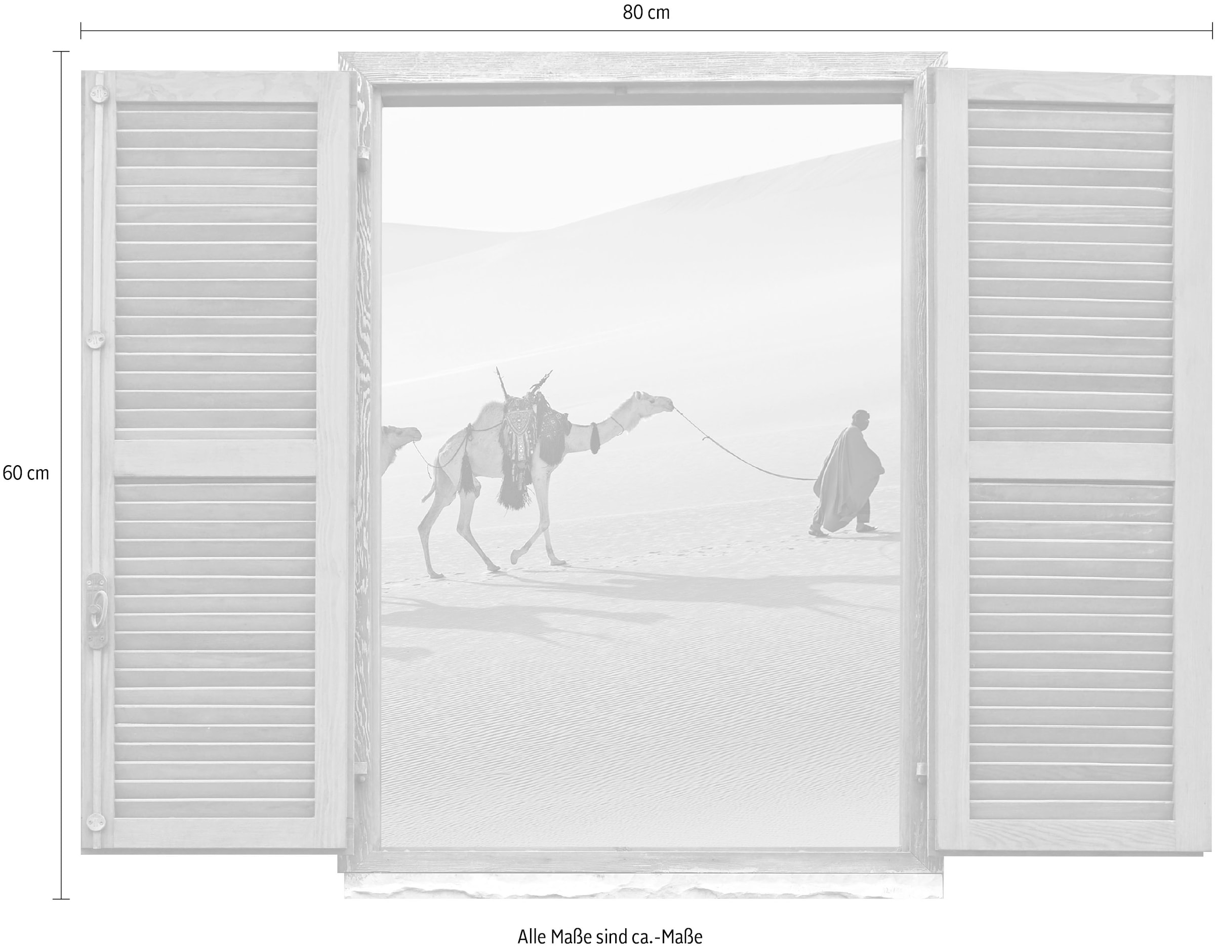 queence Wandtattoo »Nomade«, (1 St.), Wandsticker, Wandbild, selbstklebend, 3D, Fenster