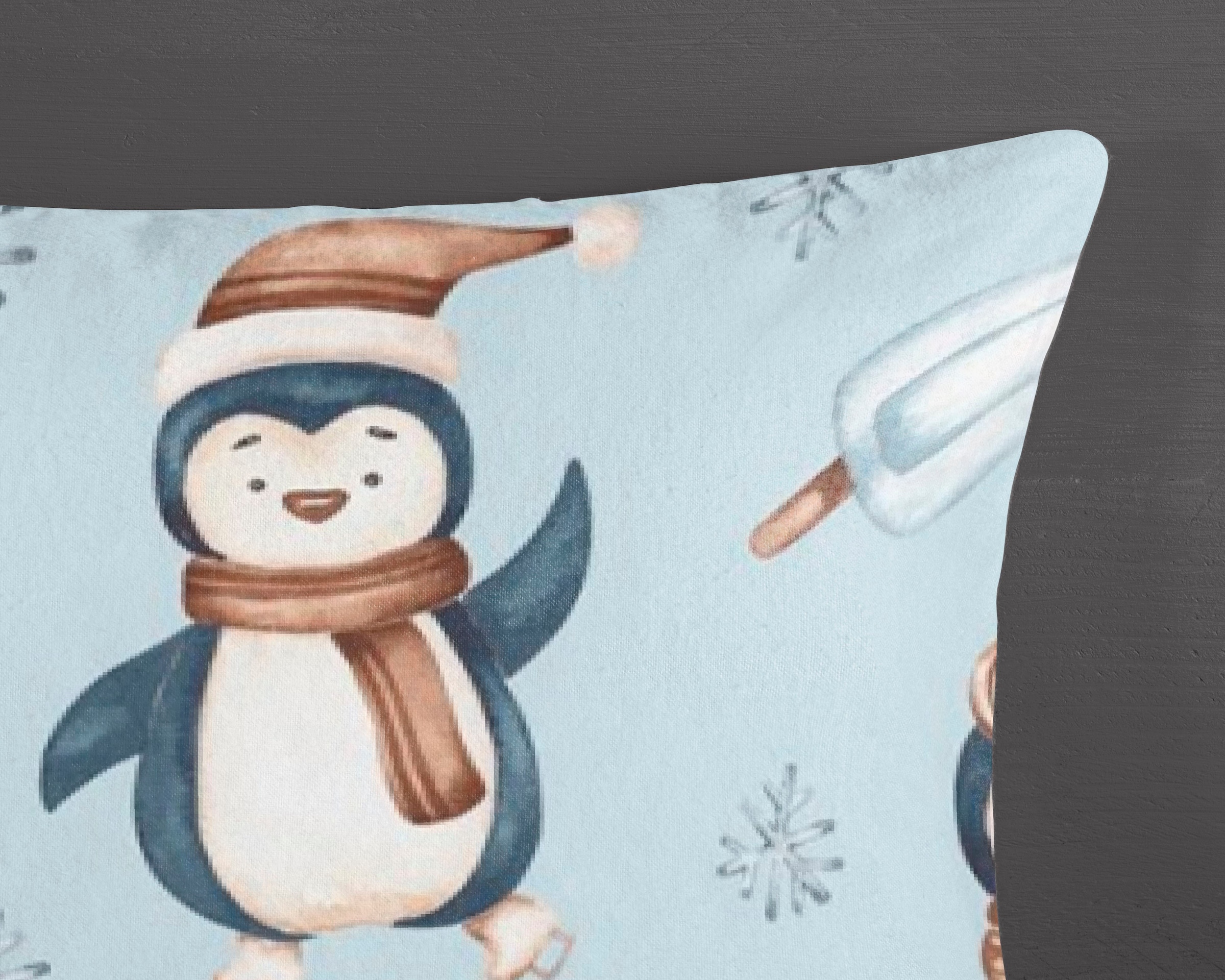 good morning Kinderbettwäsche »Jani«, Biber, 135x200, Warm, Weich, Wende, Reißverschluss, Kind, Winter, Blau