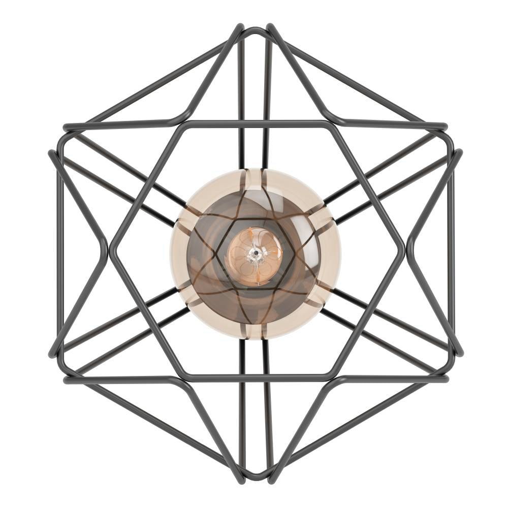 EGLO Tischleuchte »TARBES Tischlampe, Vintage, Retro, Stahl, schwarz E27«, 1 flammig, Leuchtmittel E27 | ohne Leuchtmittel, Nachttischlampe, Esszimmer, Flur, Drahtgeflecht, 1flammig, 9x7x9cm