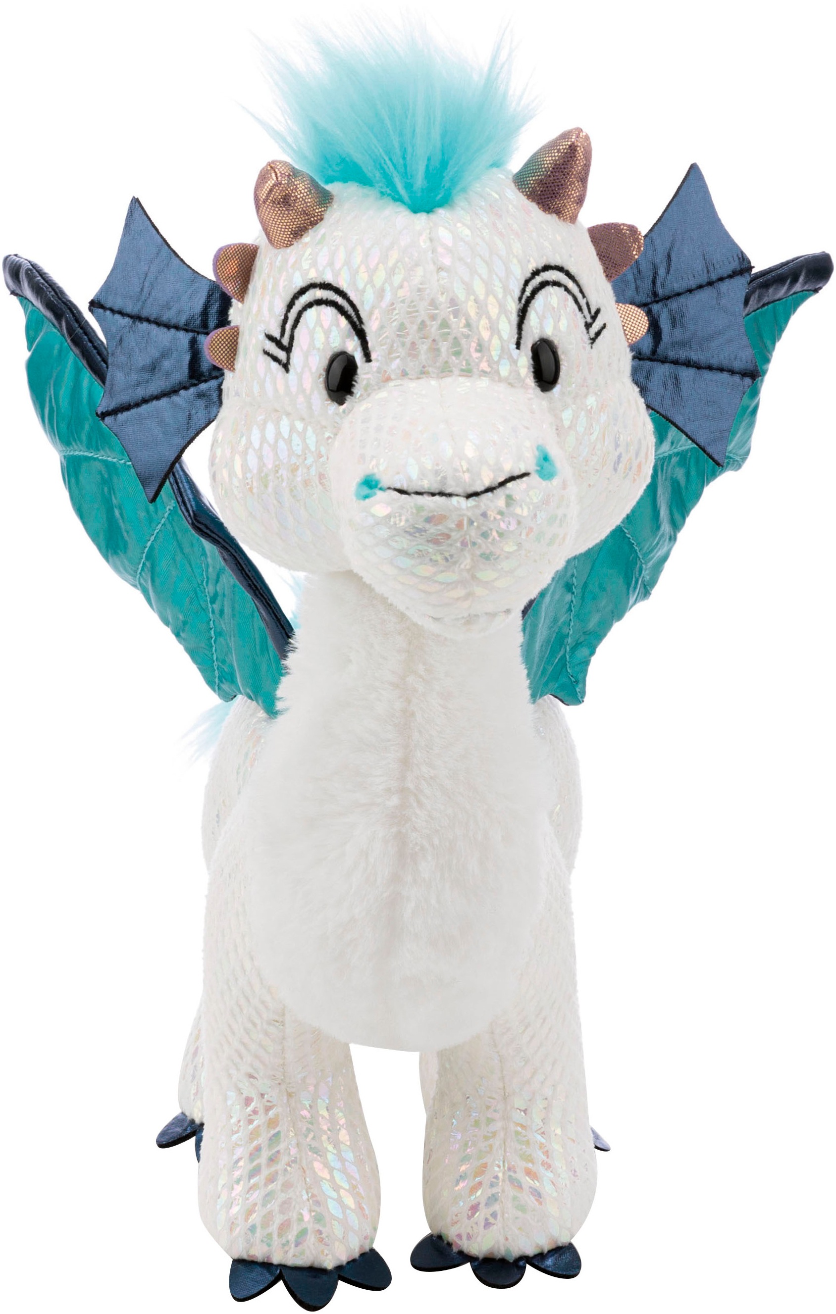 Nici Kuscheltier »Winter, Drache Zafura, 27 cm stehend«, sitzend; enthält recyceltes Material