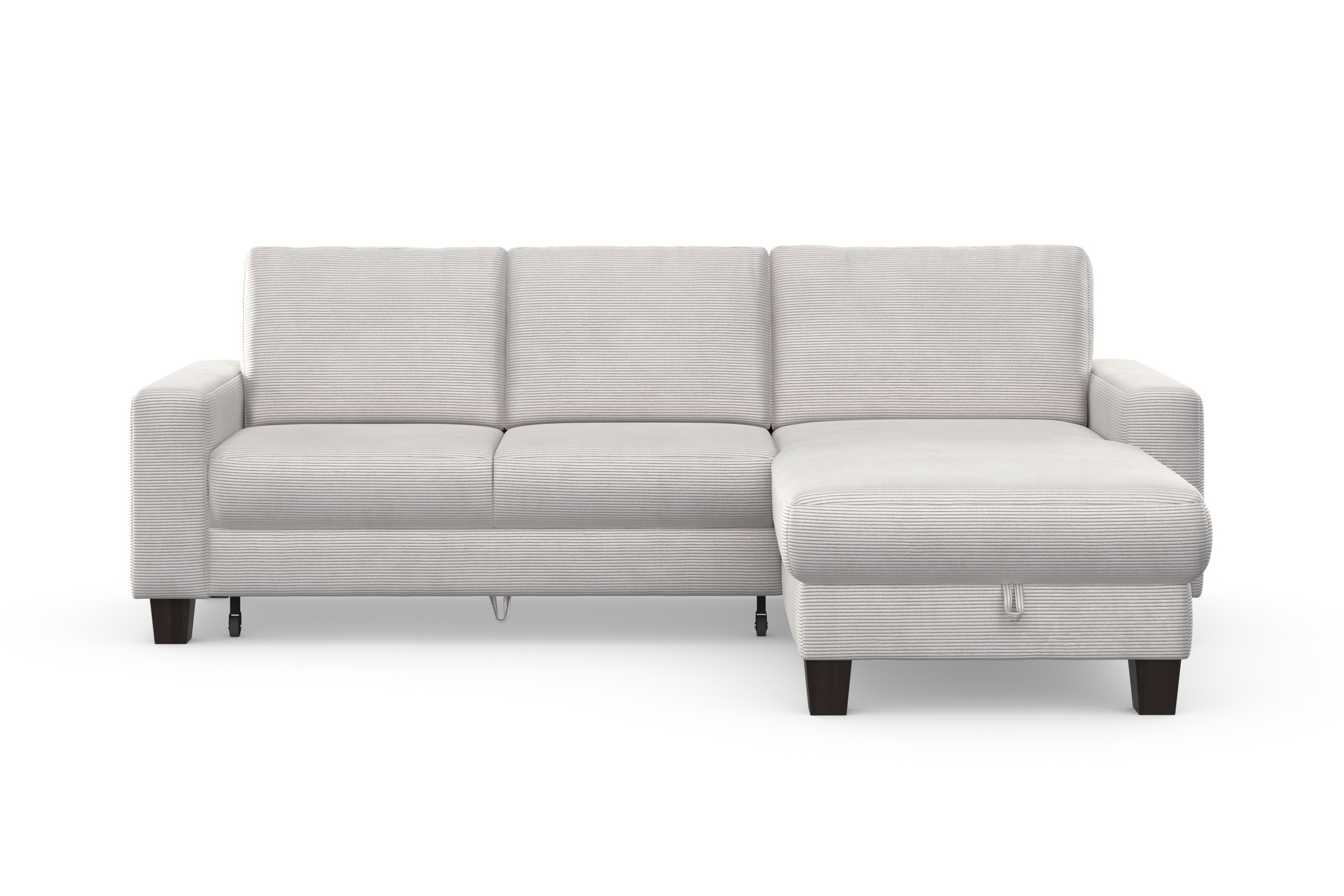 Home affaire Ecksofa »Summer L-Form«, mit Recamiere, mit oder ohne Bettfunktion und Bettkasten, Cord-Bezug