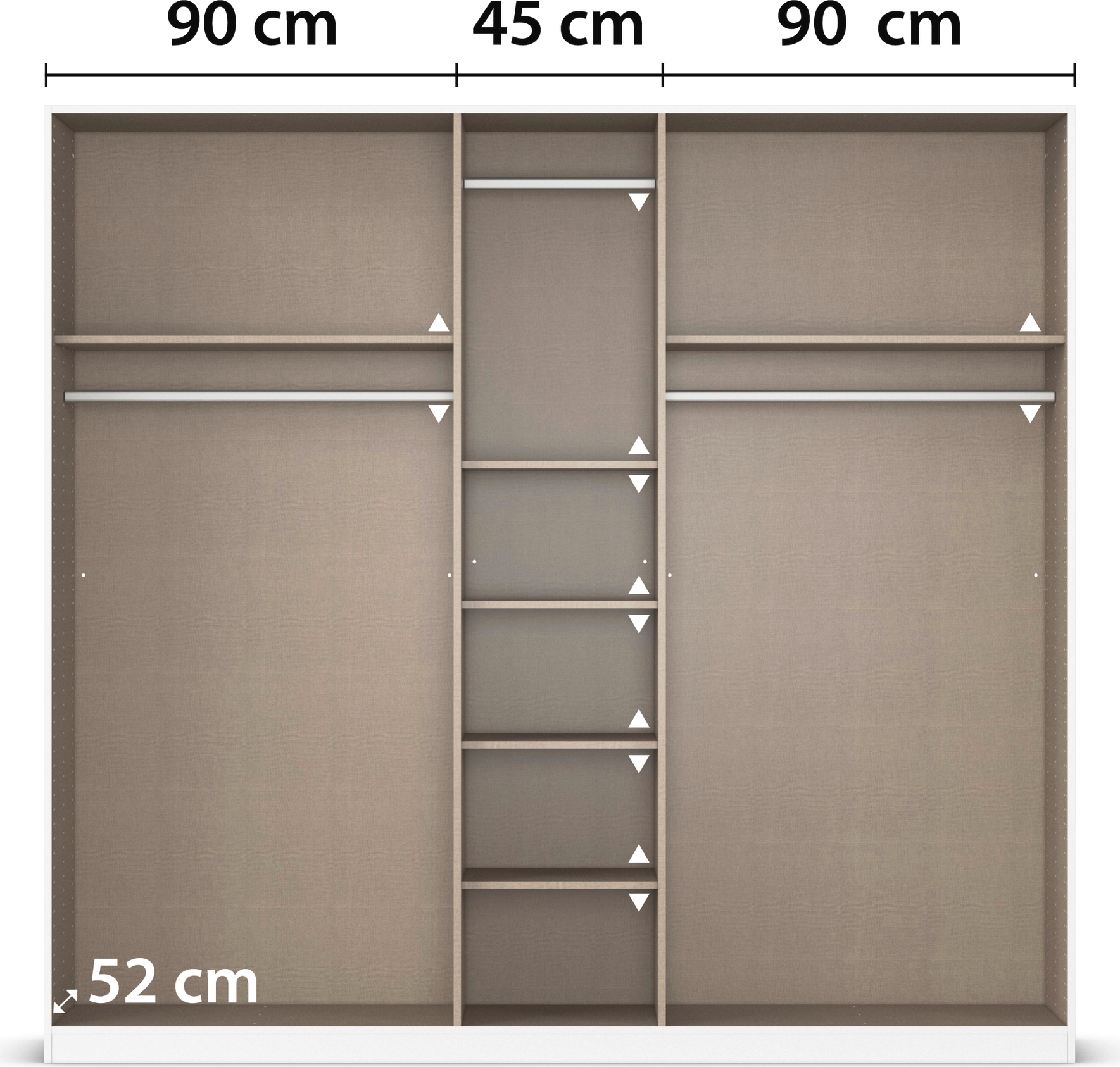 INOSIGN BY RAUCH Drehtürenschrank »Ferris Schrank Breite 2,10m BESTSELLER Schlafzimmerschrank«, Kleiderschrank mit Spiegel in den Ausführungen BASIC/CLASSIC/PREMIUM