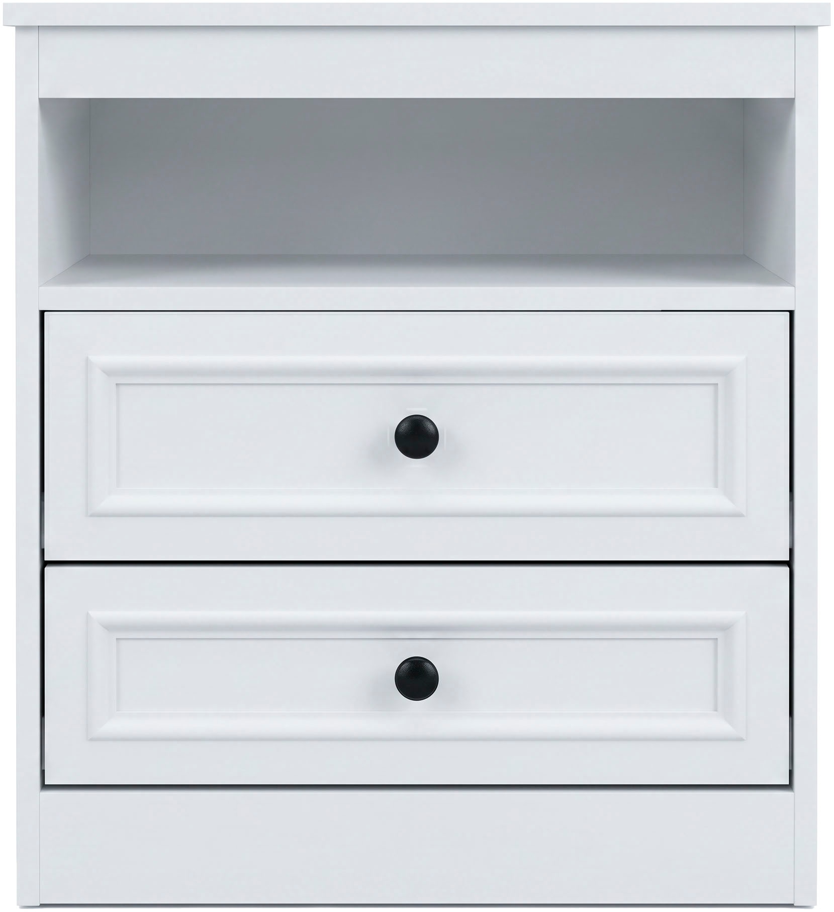 OTTO home Nachttisch »Arrian, 2er-Set, Landhausstil, 2 Schubladen & Ablagefach, weiß« Set, 2 Stk. tlg.