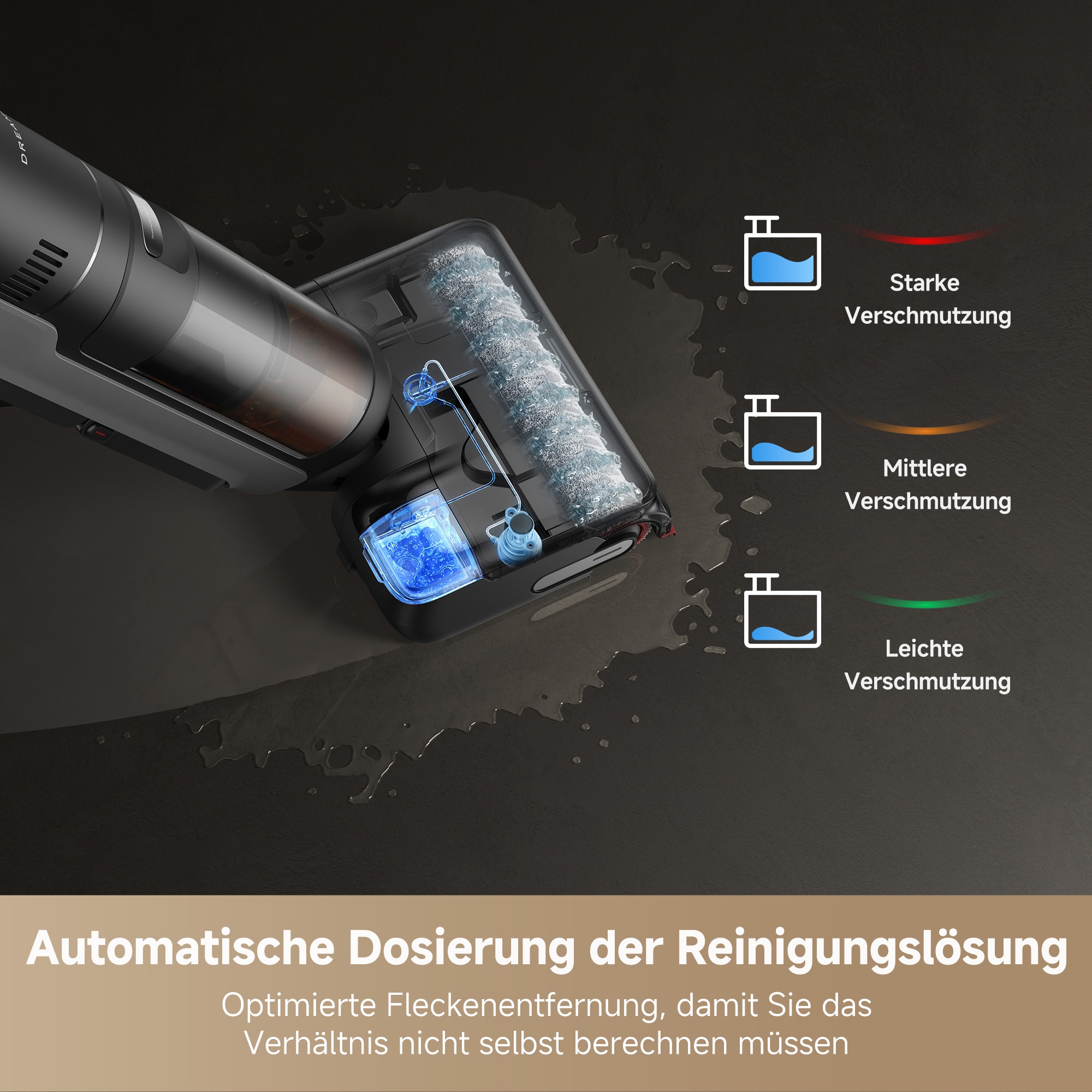 Dreame Nass-Trocken-Sauger »H15 Mix«, 7-in-1 Gerät, 23.000Pa Saugkraft, KI-gesteuerter Hebearm, 180°-Neigung