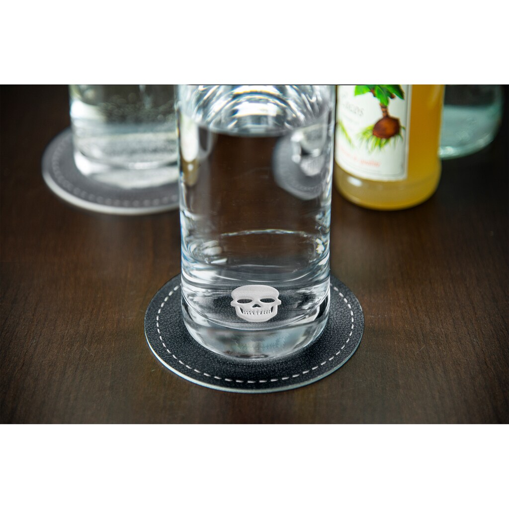 Contento Longdrinkglas, (Set, 4 tlg., 2 Longdrinkgläser und 2 Untersetzer)
