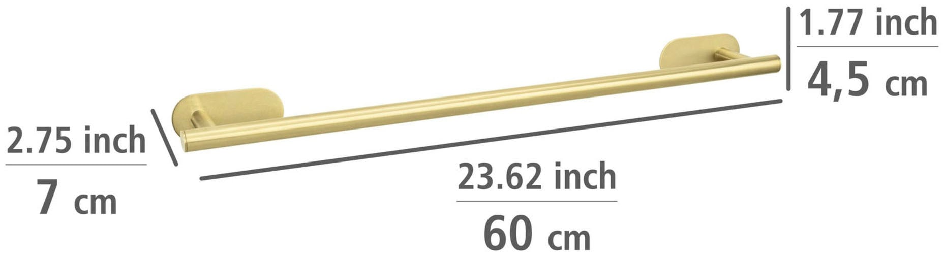 WENKO Handtuchstange »Turbo-Loc® Uno Orea« Befestigen ohne Bohren