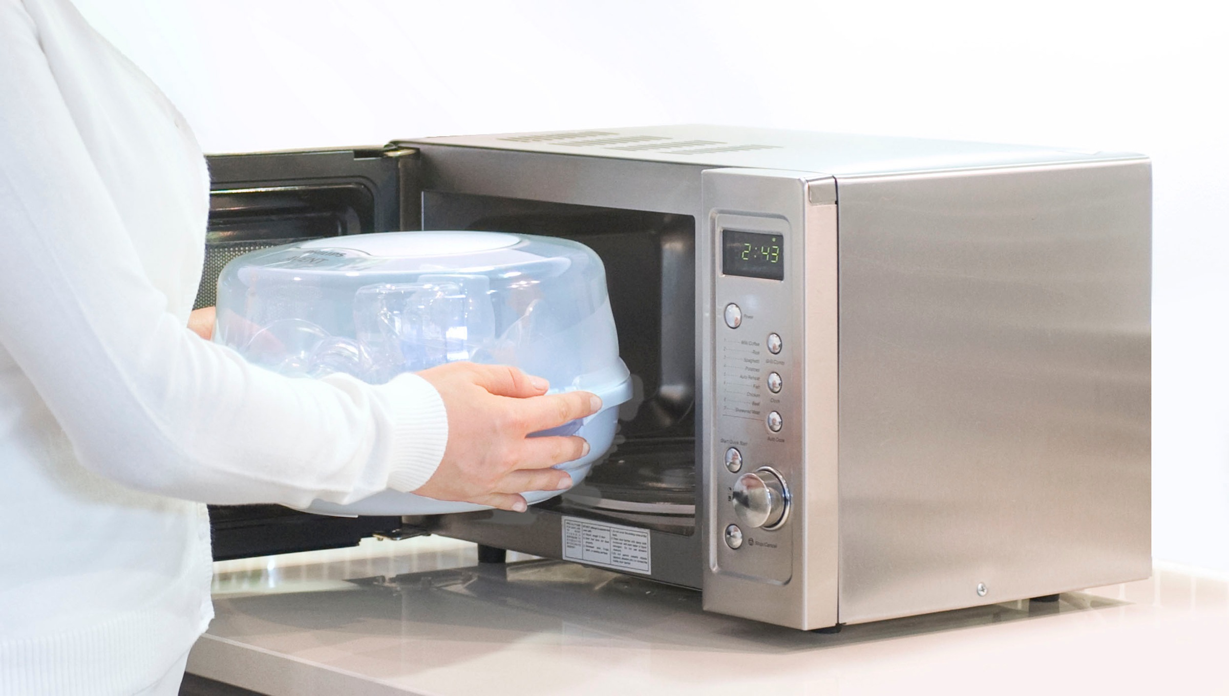 Philips AVENT Mikrowellen-Dampfsterilisator »SCF281/02«, fasst 4 Philips Avent Flaschen, sterilisiert in 2 Minuten
