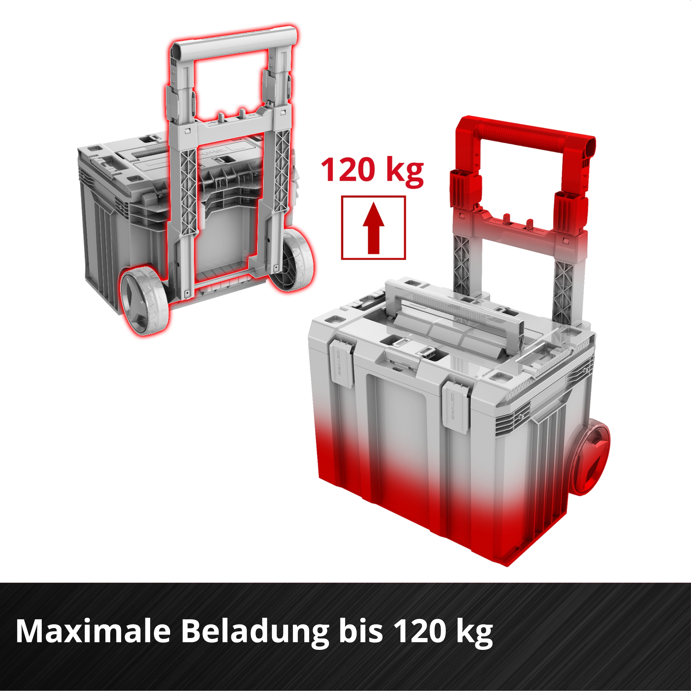 Einhell Werkzeugkoffer »E-Case Rolling Workshop SEALED«