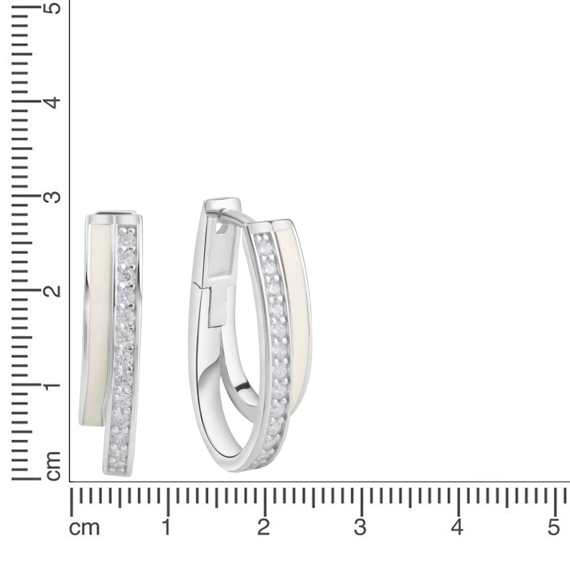 Vivance Paar Creolen »925/- Sterling Silber Zirkonia«