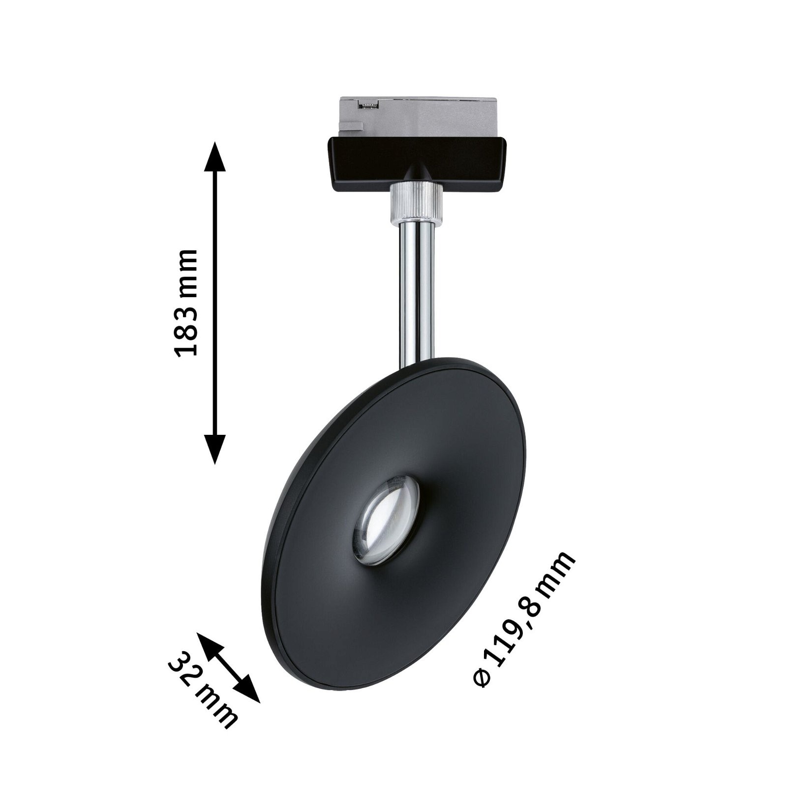 Paulmann Schienensystem-Leuchten »URail Schienenspot Sphere Einzelspot 600lm 7,4W 4000K 230V Chrom matt«, dimmbar