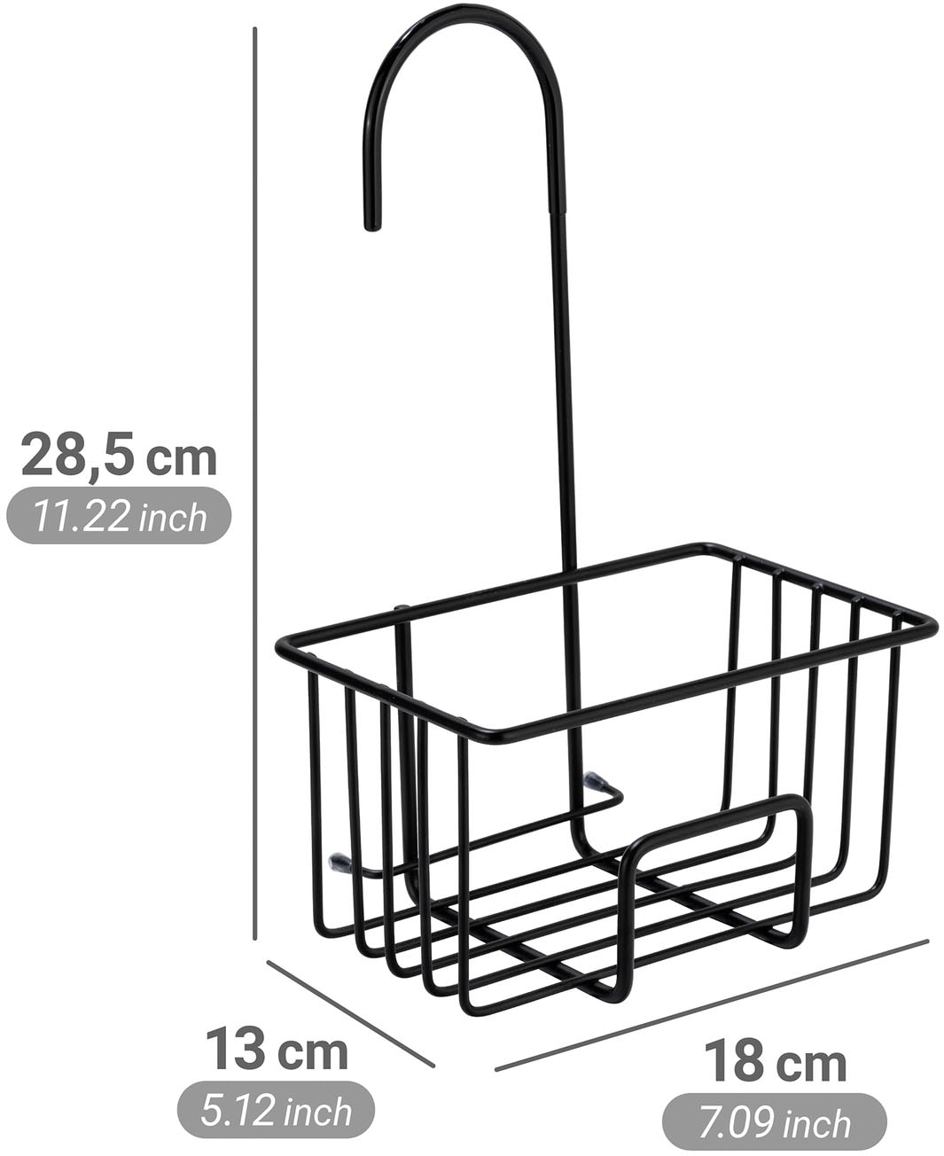 WENKO Duschablage »Milito« Dusch-Caddy zum Einhängen ohne Bohren, Ablage aus rostfreiem Edelstahl