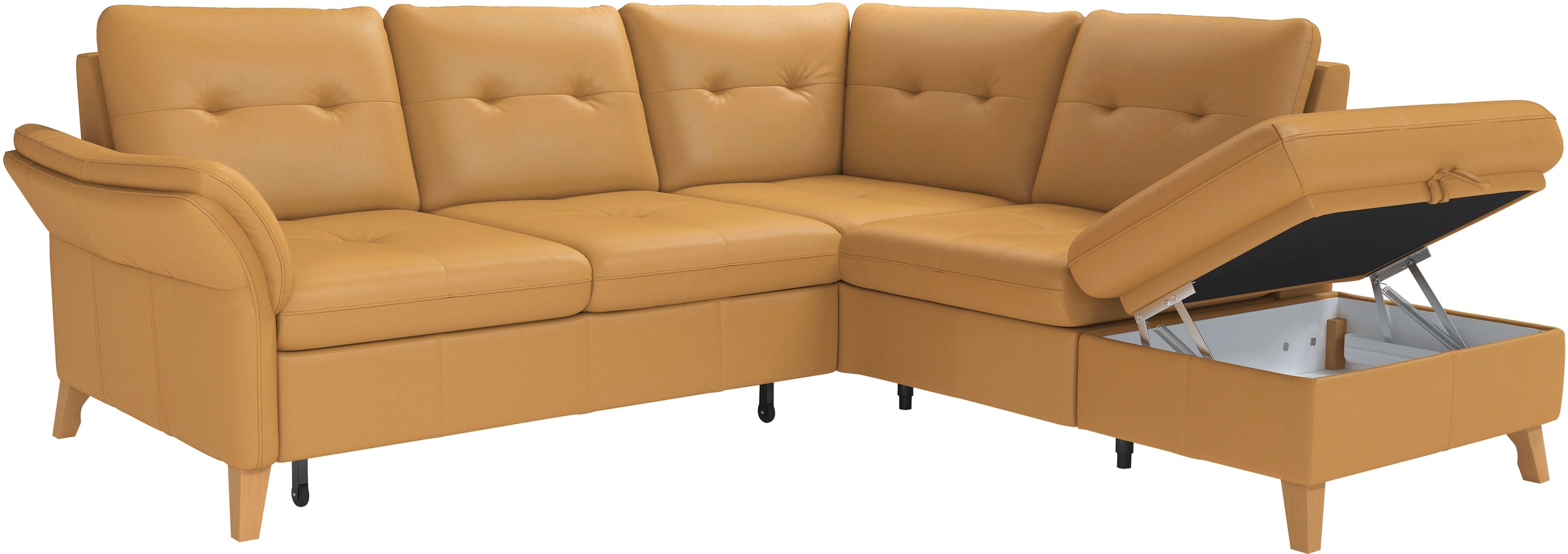 sit&more Ecksofa »Göteborg«, inkl. Sitztiefenverstellung, wahlweise mit Bettfunktion & Bettkasten