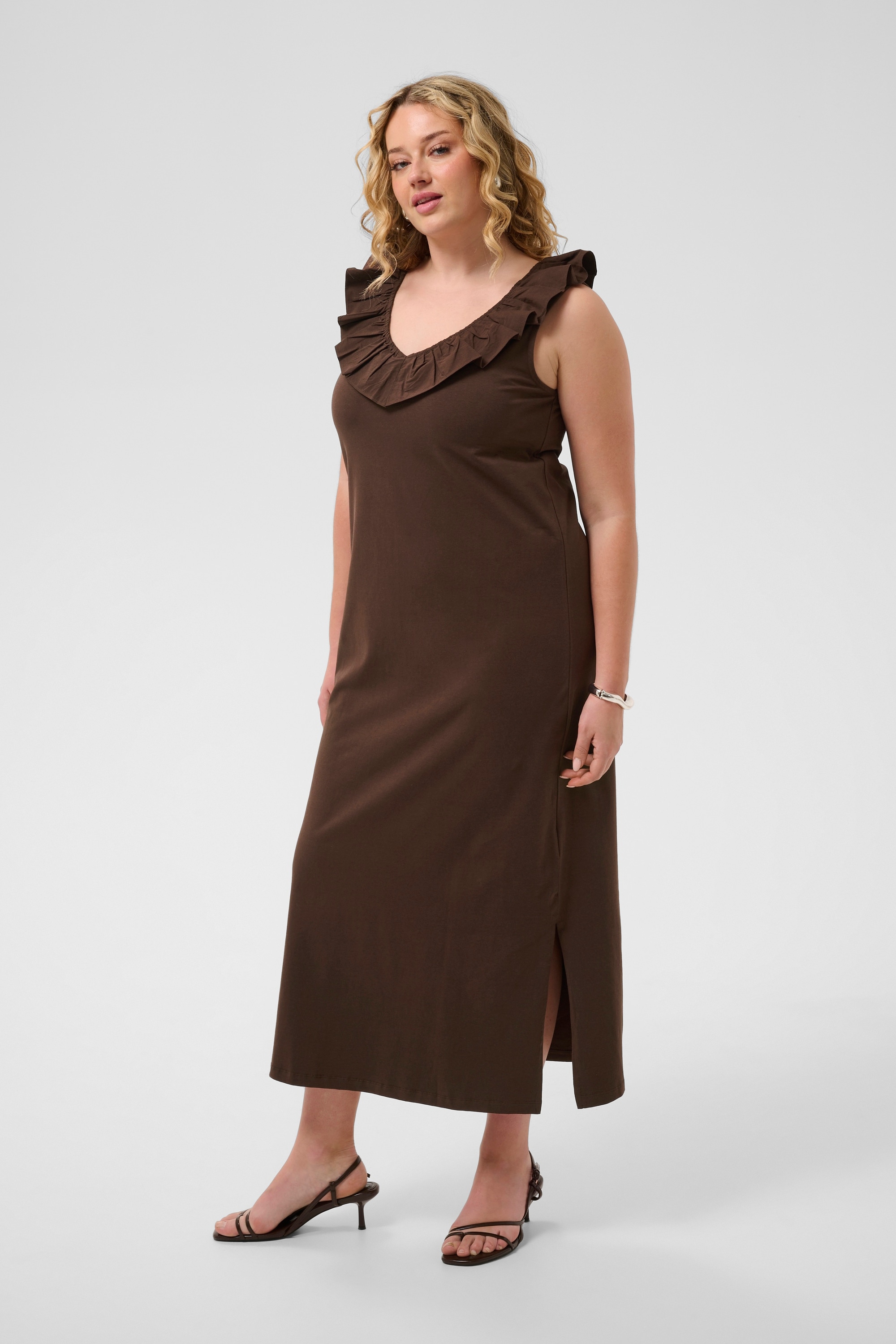KAFFE Curve Midikleid »Damen Kleid KCdiddie«