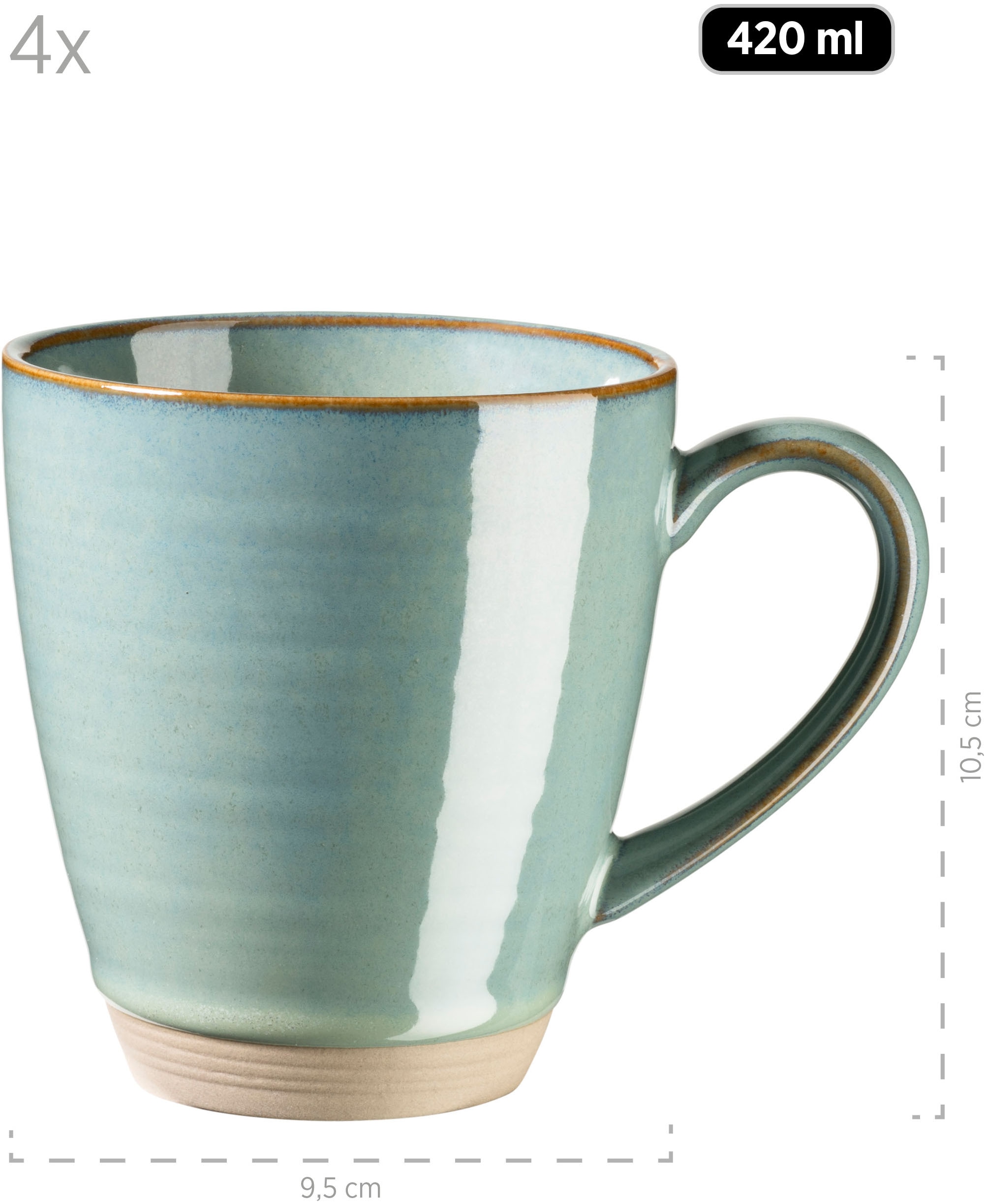 MÄSER Kombiservice »NOTTINGHAM, Geschirr-Set, Keramik«