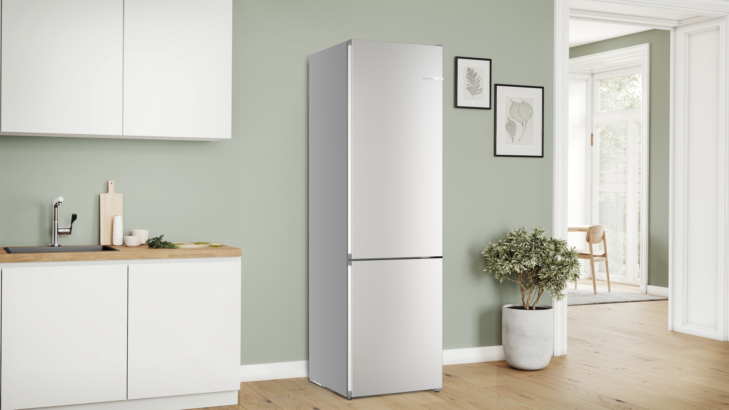 BOSCH Kühl-/Gefrierkombination Serie 4 »KGN392I1F«
