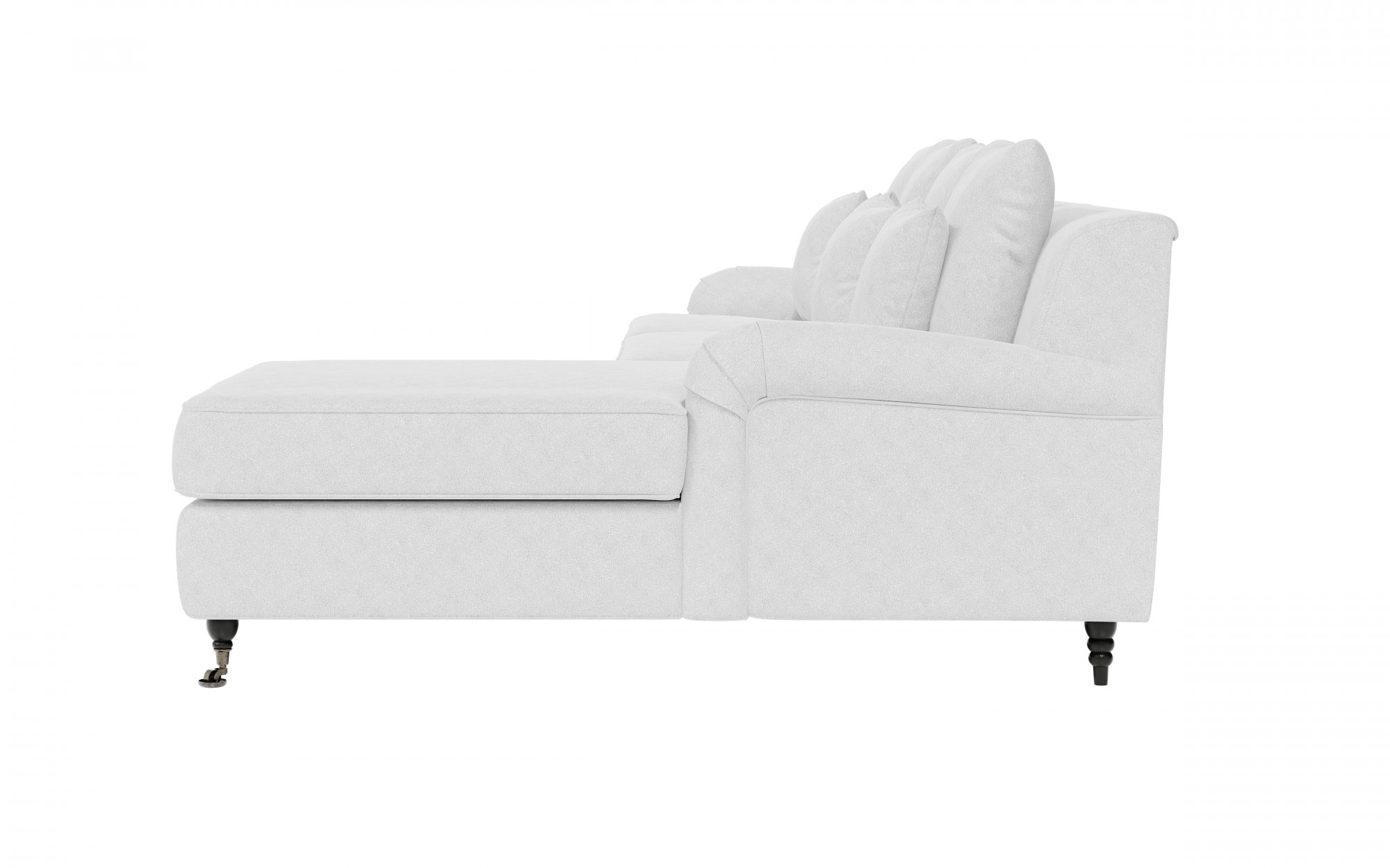 Guido Maria Kretschmer Home&Living Ecksofa »NORIN L-Form«, zwei Fußarten: vorne - Rollen, hinten - Holzfüße