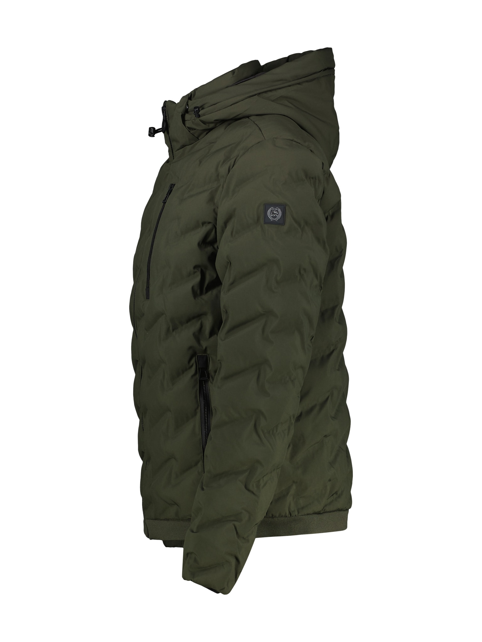 LERROS Winterjacke, mit Kapuze, mit Markenschriftzug am Bund