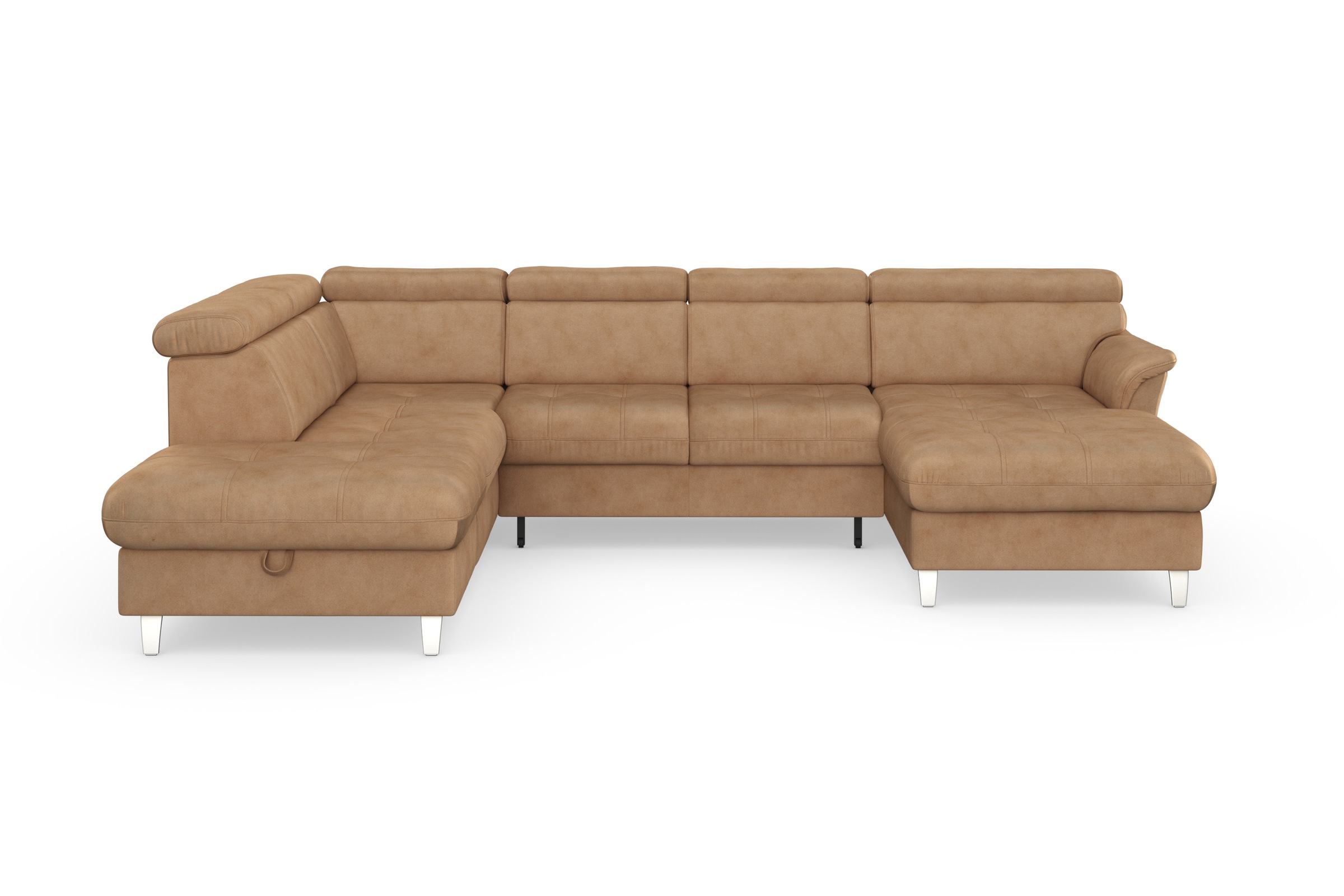 sit&more Wohnlandschaft »Marano U-Form«, inklusive Kopfteilverstellung, wahlweise mit Bettfunktion, Bettkasten