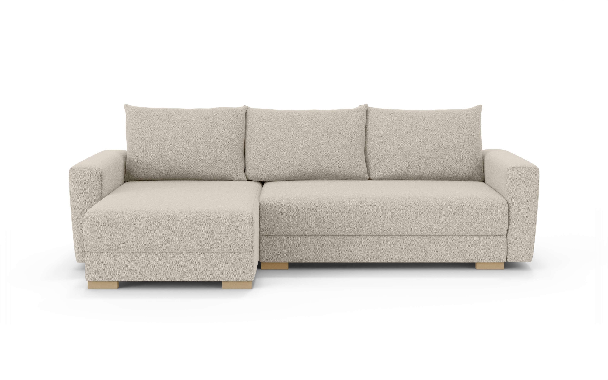 INOSIGN Ecksofa »MAGHERA universell Schlafsofa mit Bettkasten, Maße B/T/H: 255/142/84cm«, L-Form mit Recamiere rechts oder links montierbar, hoher Sitzkomfort