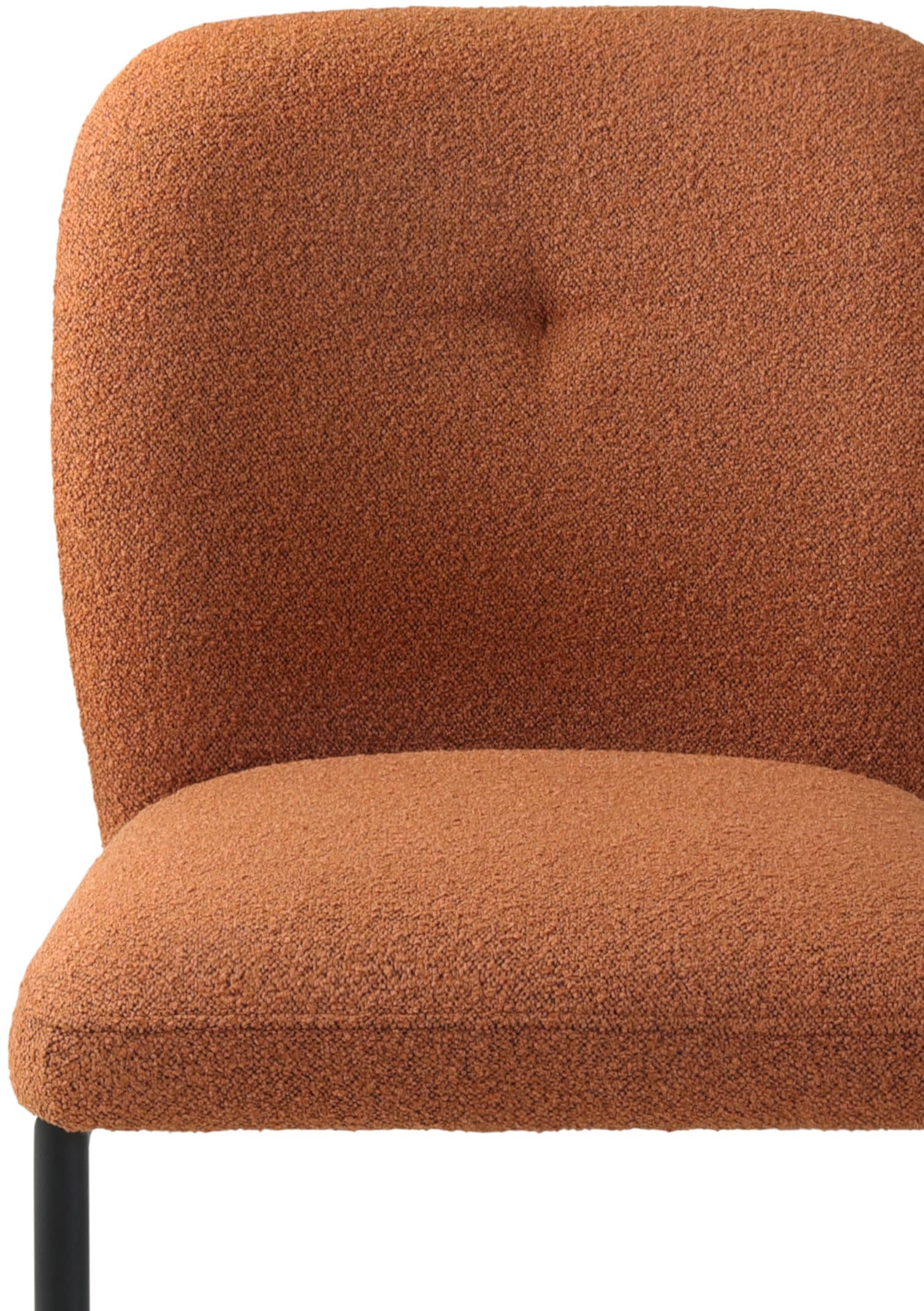 TOM TAILOR HOME Freischwinger »PEBBLE CHAIR«, (Set), 2 St., Webstoff Bouclé, Esszimmerstuhl, Freischwinger, 140 kg belastbar, Rundrohrgestell