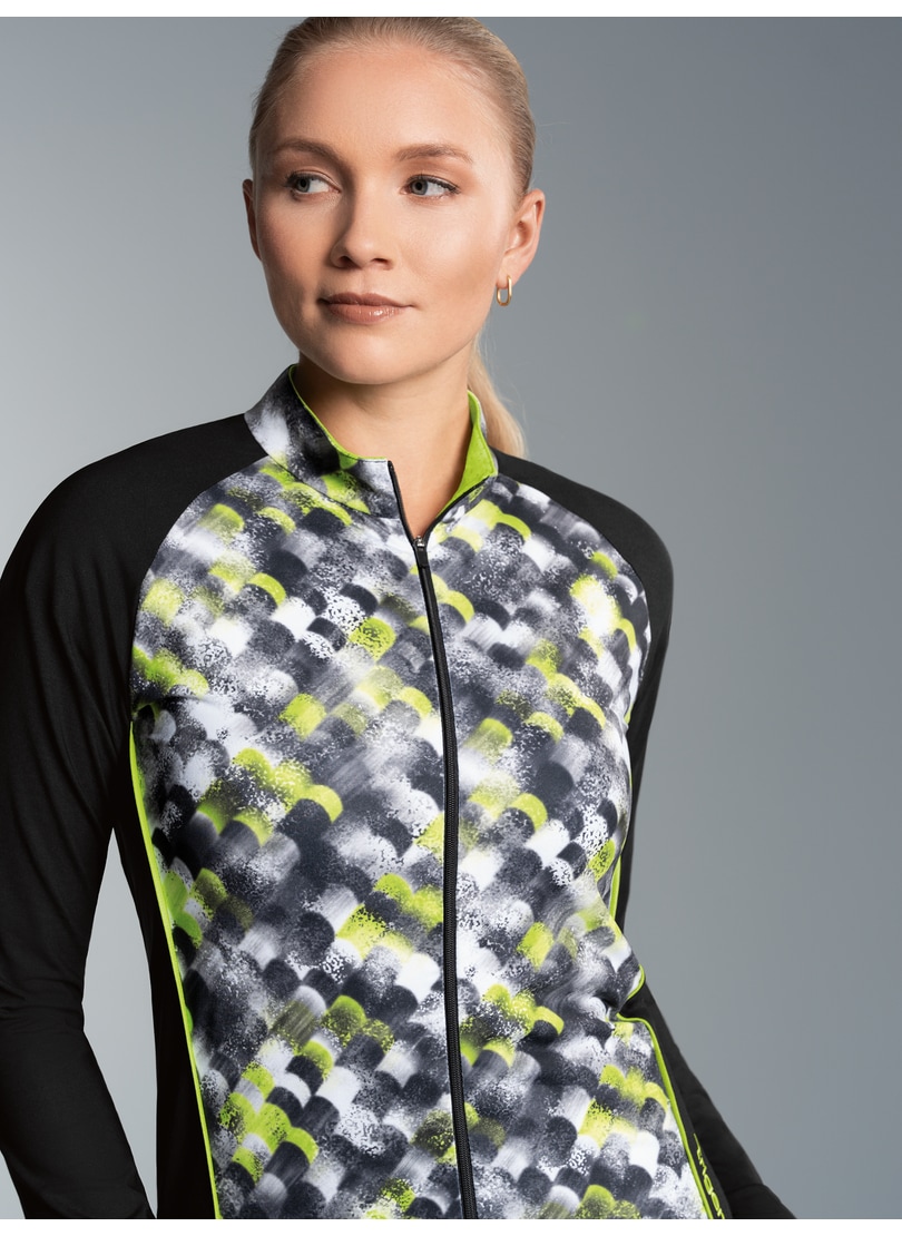 Trigema Trainingsjacke »TRIGEMA Fahrradjacke mit praktischer Rückentasche«, (1 St.)