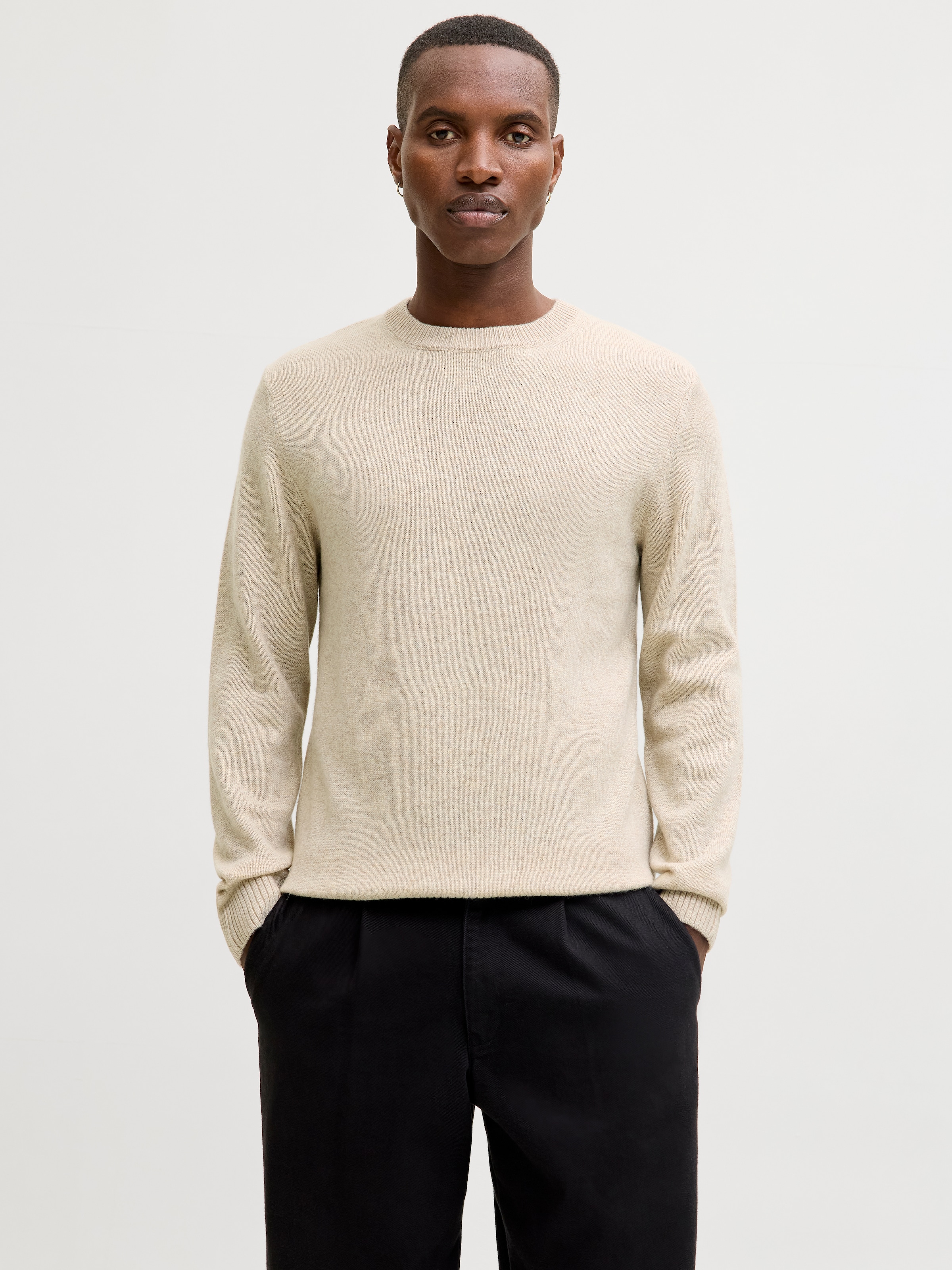 Jack & Jones Rundhalspullover »JPRBLULAMBSWOOL KNIT CREW NECK«