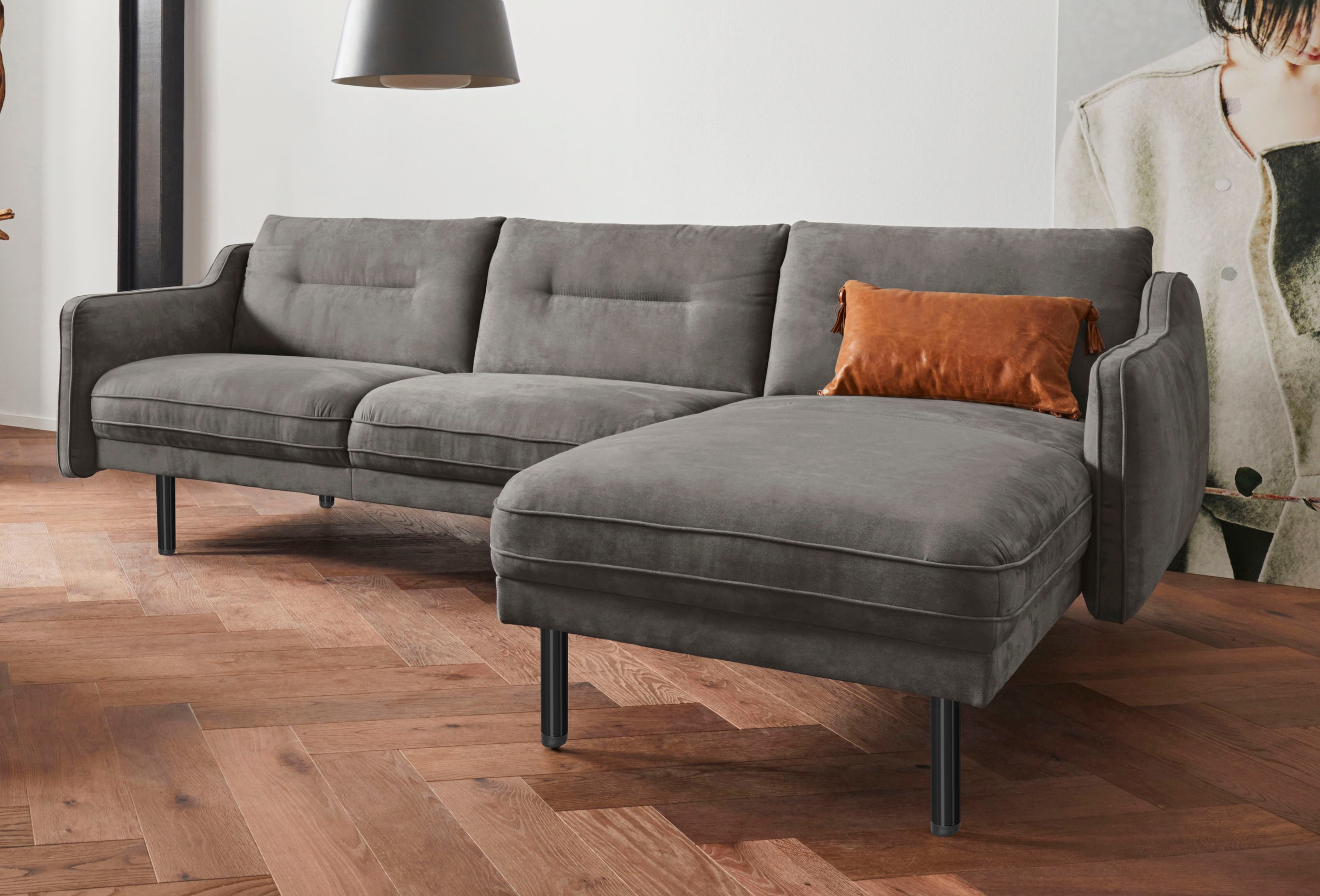 andas Ecksofa »Nordfyn L-Form« edles Design in 3 Bezugsqualitäten, Design b günstig online kaufen