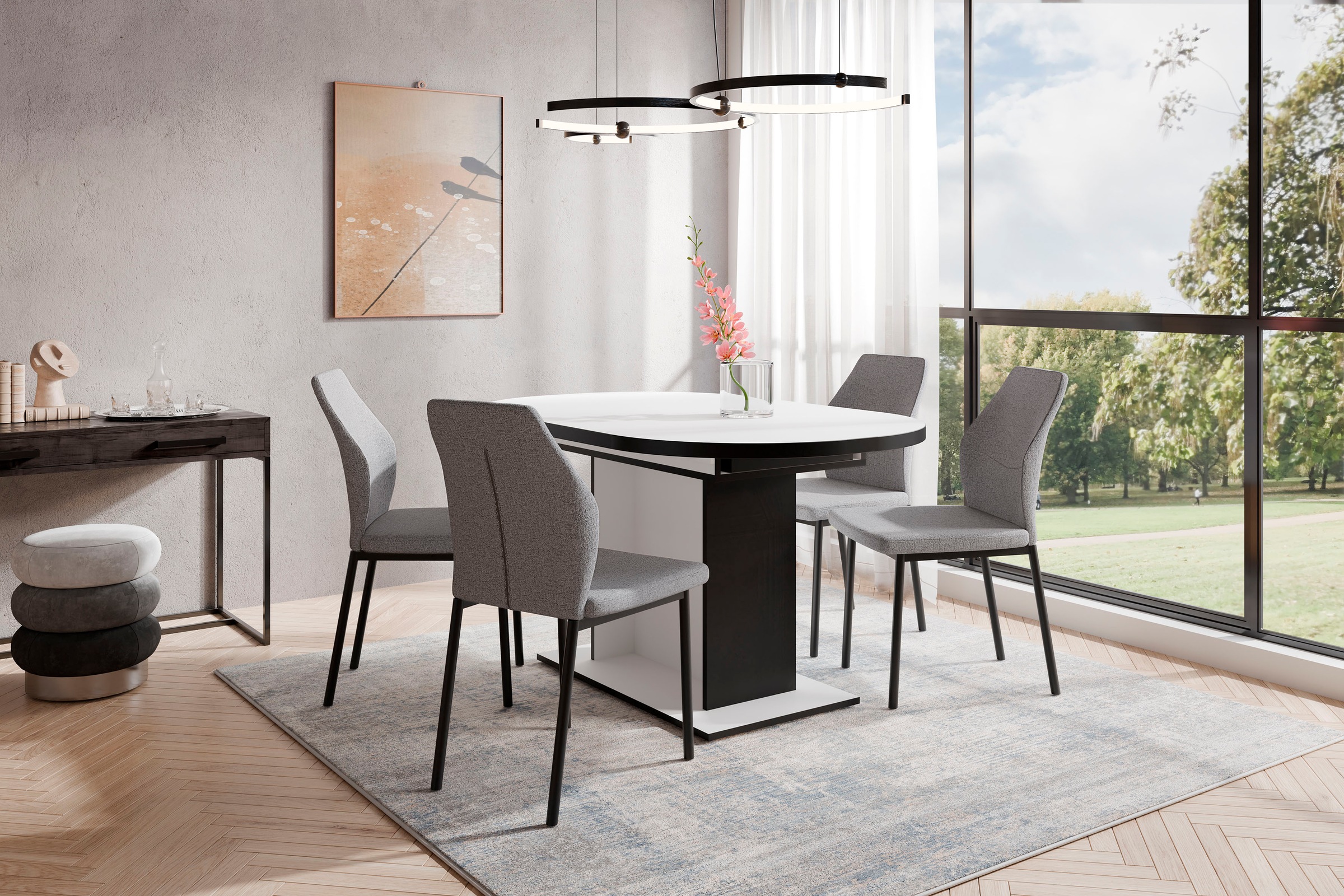Home affaire Essgruppe »Basel, Tischgruppe mit Ausziehtisch«, (Set, 5 tlg.) günstig online kaufen