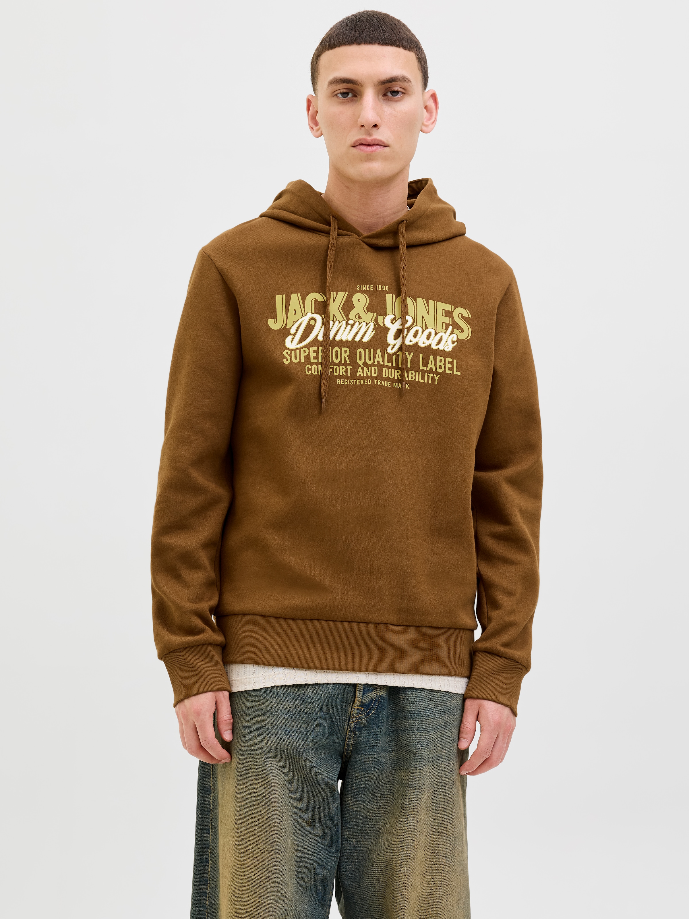 Jack & Jones Kapuzensweatshirt »JJELOGO SWEAT HOOD 2 COL 25/26 NOOS«, mit stylischem Print
