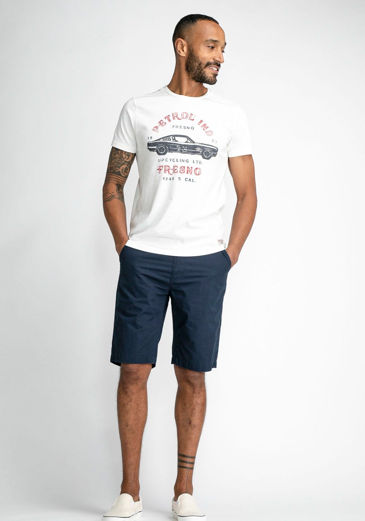 4. Bild von Petrol Industries Chinoshorts, (Set, mit Gürtel)