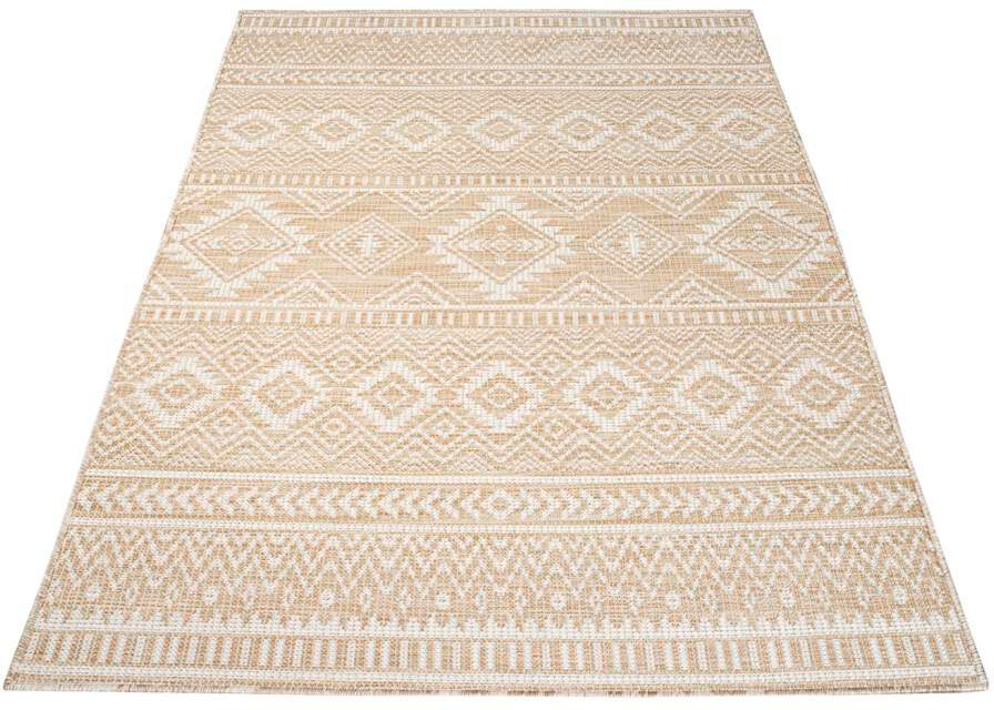 Carpet City Teppich UV-beständig, für Balkon, online Wetterfest & Terrasse, flach gewebt Küche, kaufen rechteckig, »Palm«