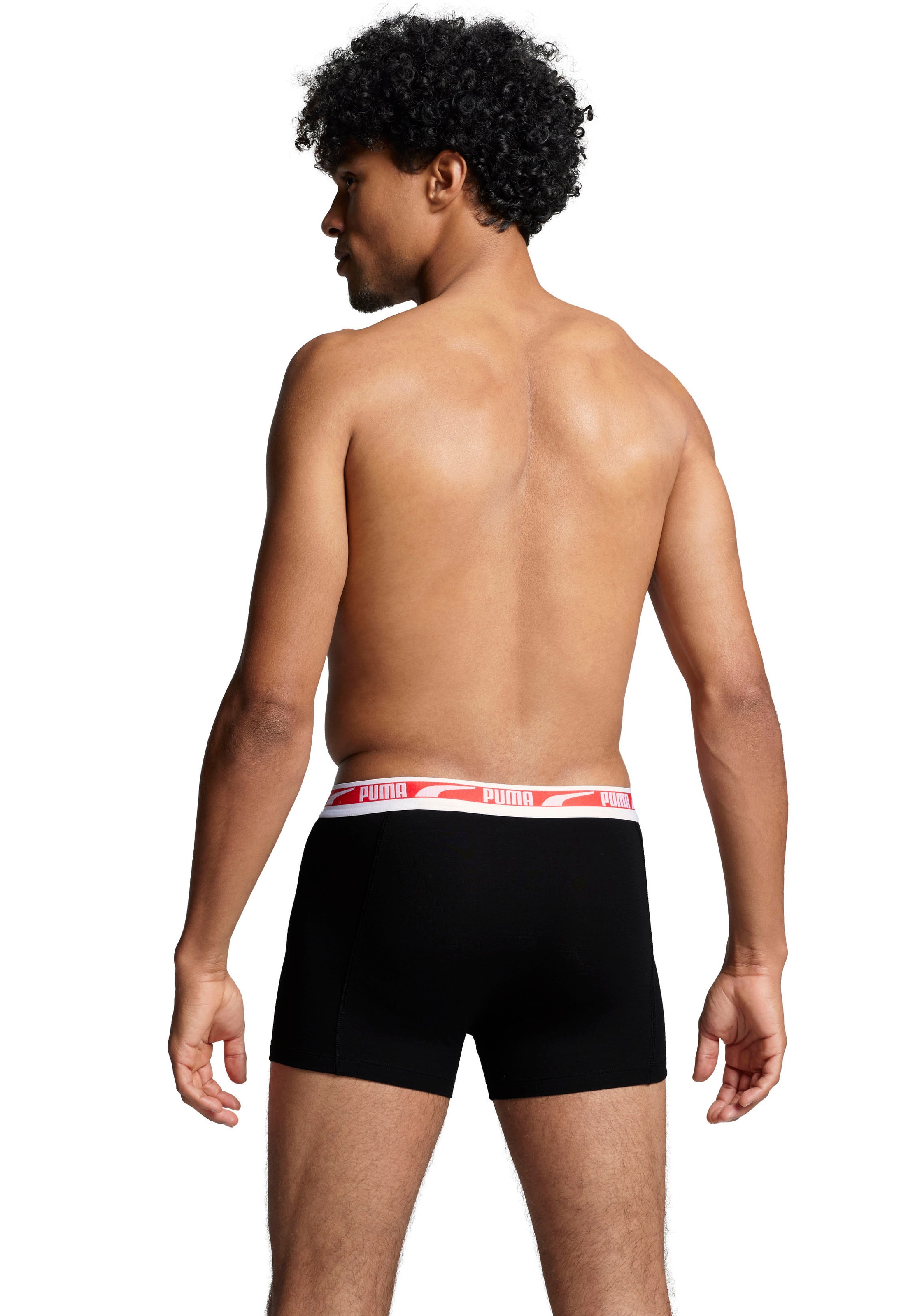 PUMA Boxershorts »MEN MULTI LOGO BOXER 2P«, (2er Pack), Komfortbund