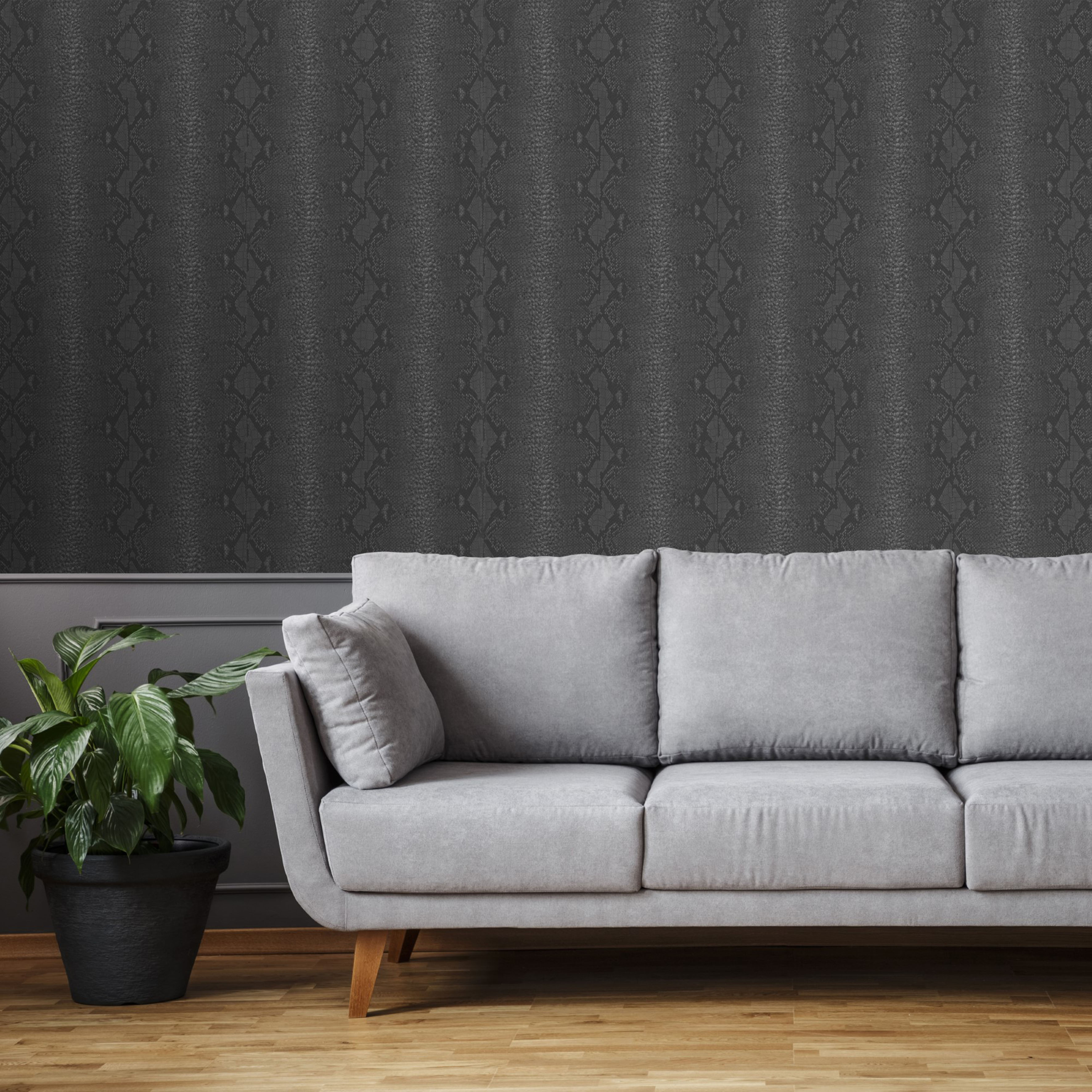 Superfresco Easy Vliestapete »Superfresco Easy Schlange Grau« Schlangenhaut günstig online kaufen