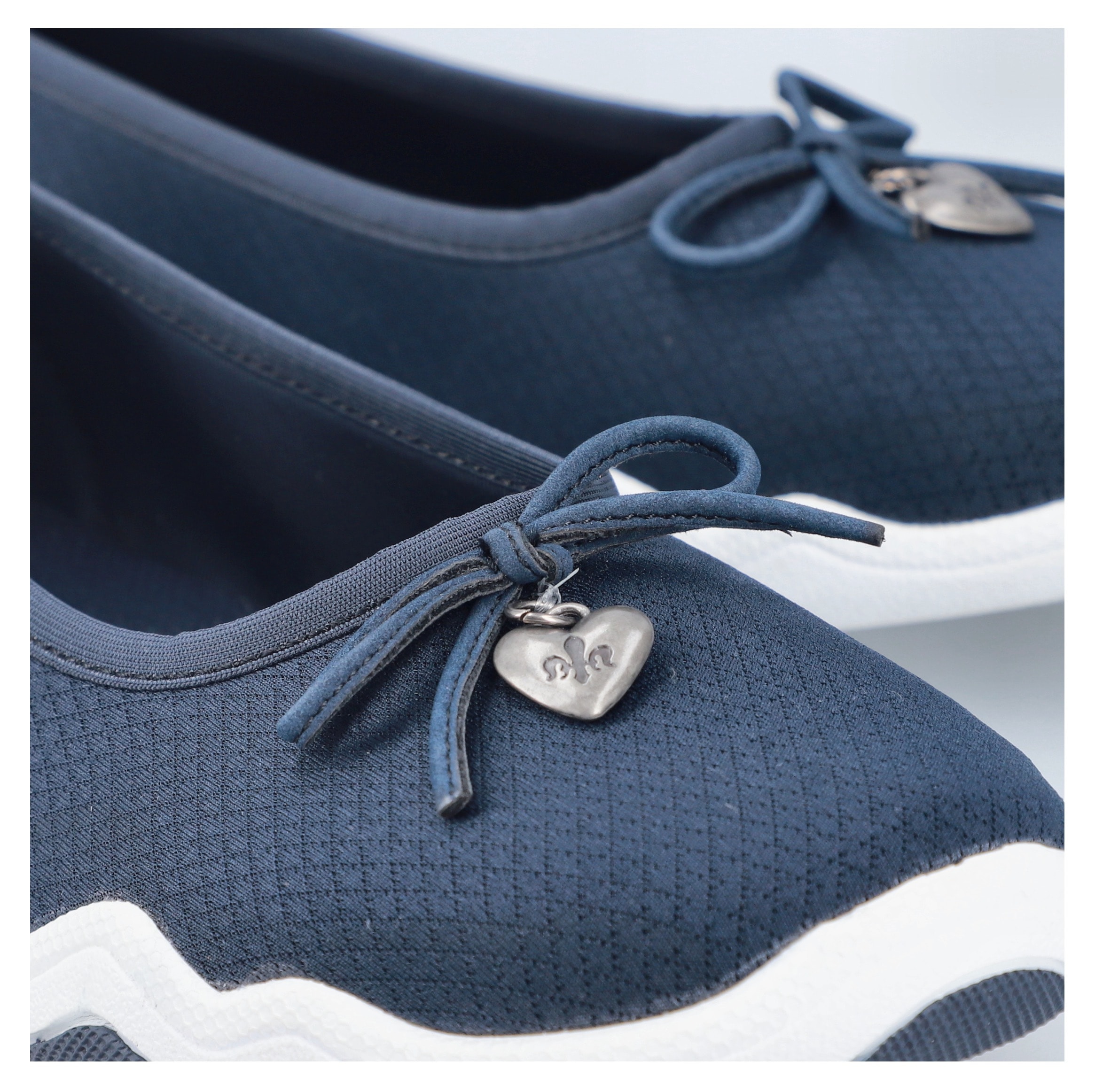 Rieker Ballerina, Slip-on Sneaker, Slipper, Schlupfschuh in veganer Verarbeitung