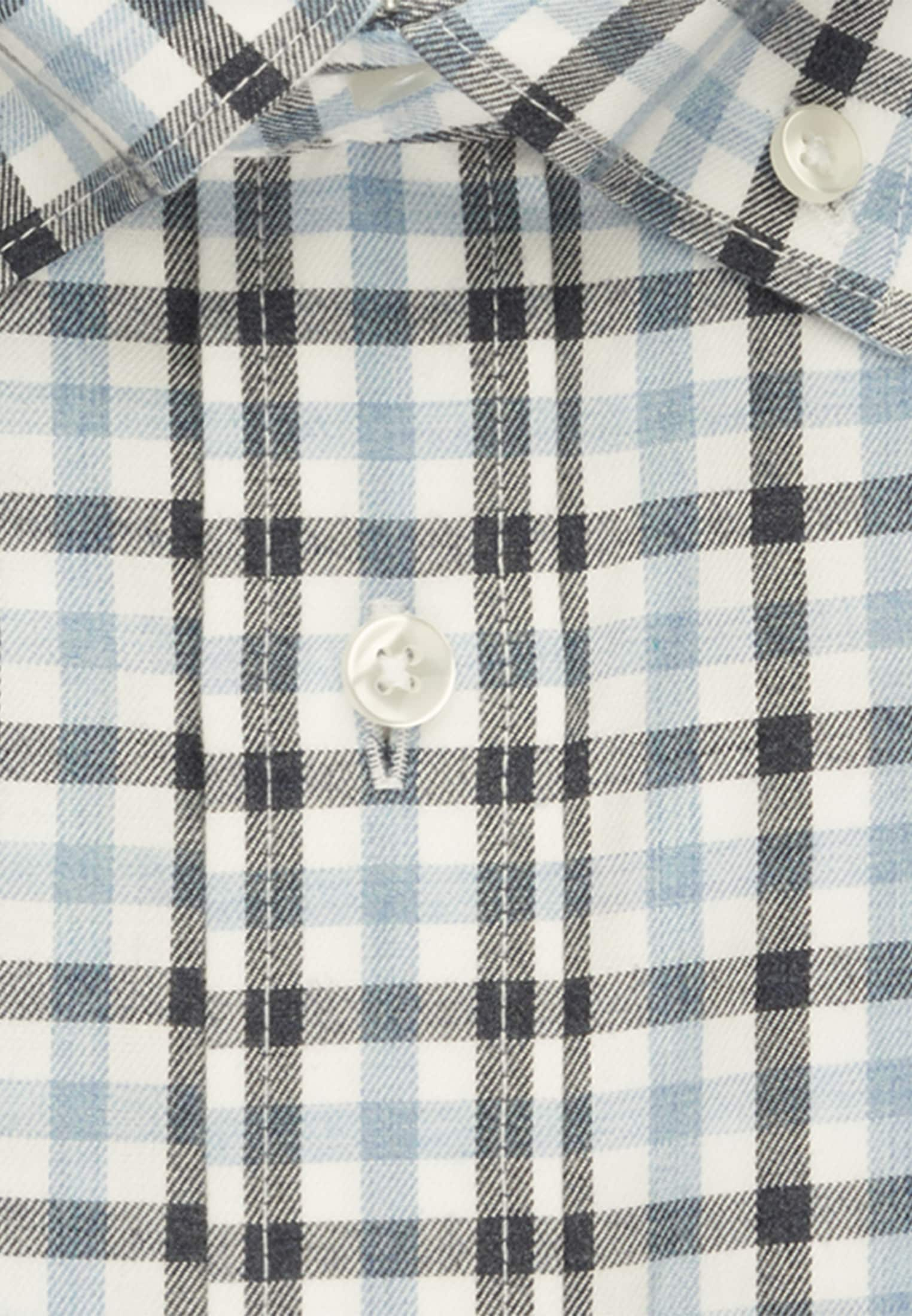 seidensticker Flanellhemd »Shaped«, Shaped Langarm Button-Down-Kragen Karo