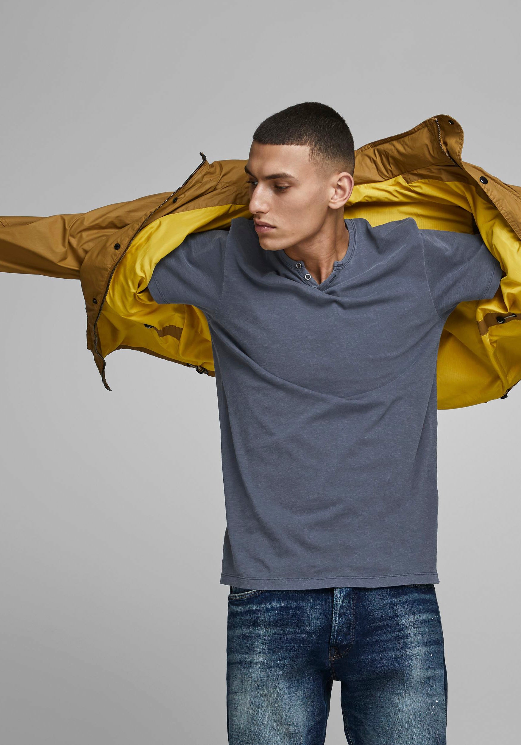 Jack & Jones T-Shirt »SPLIT NECK TEE«