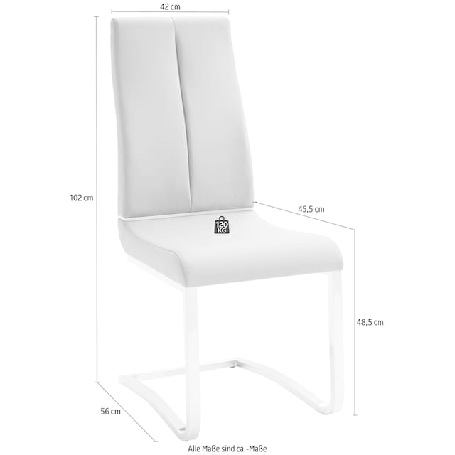 MCA furniture Freischwinger »Pescara«, (Set), 2 St., Kunstleder, Stuhl  belastbar bis 120 Kg online bestellen