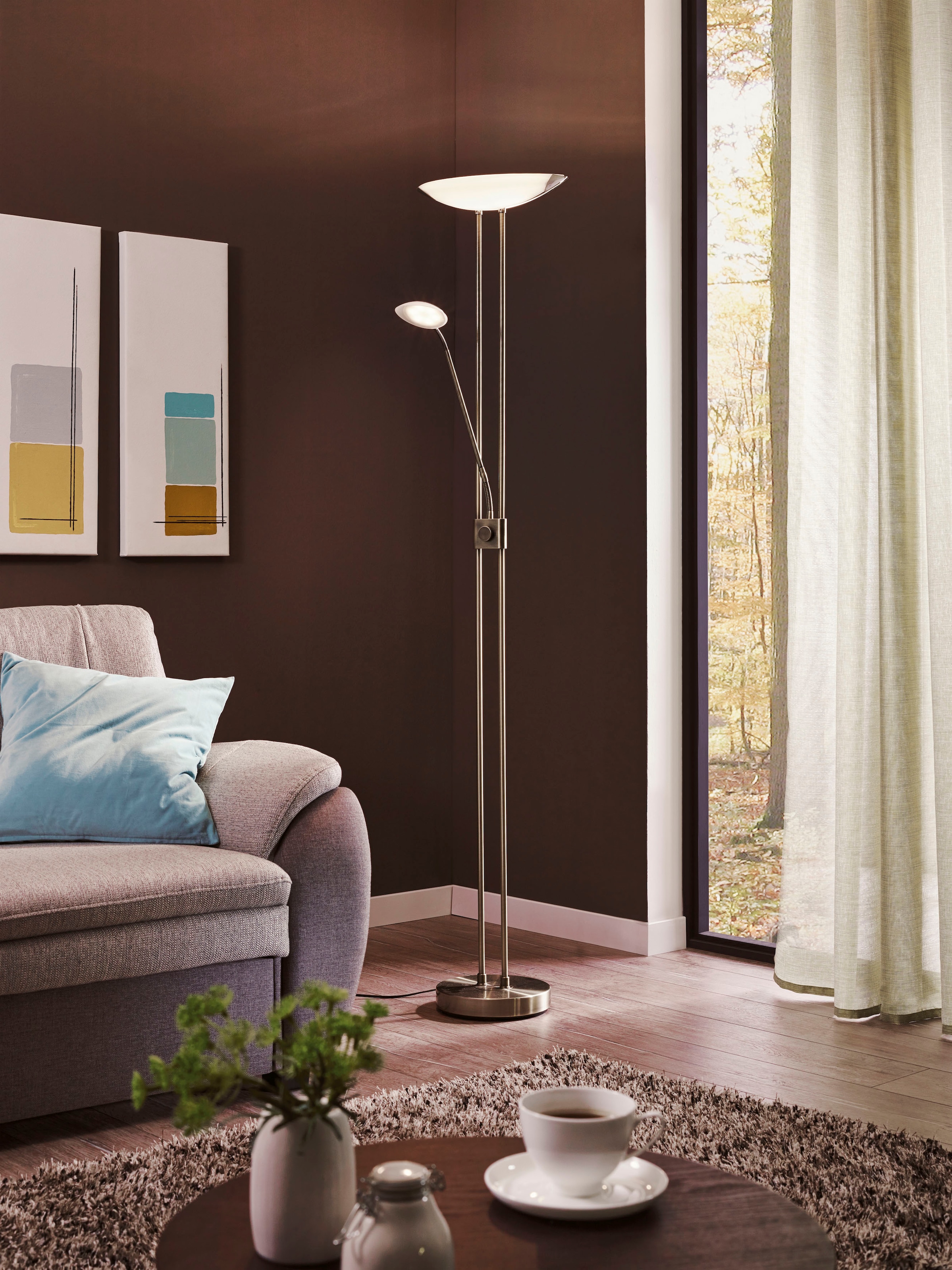 EGLO LED Stehlampe »BAYA LED«, 3 flammig, Leuchtmittel LED-Board | LED fest integriert