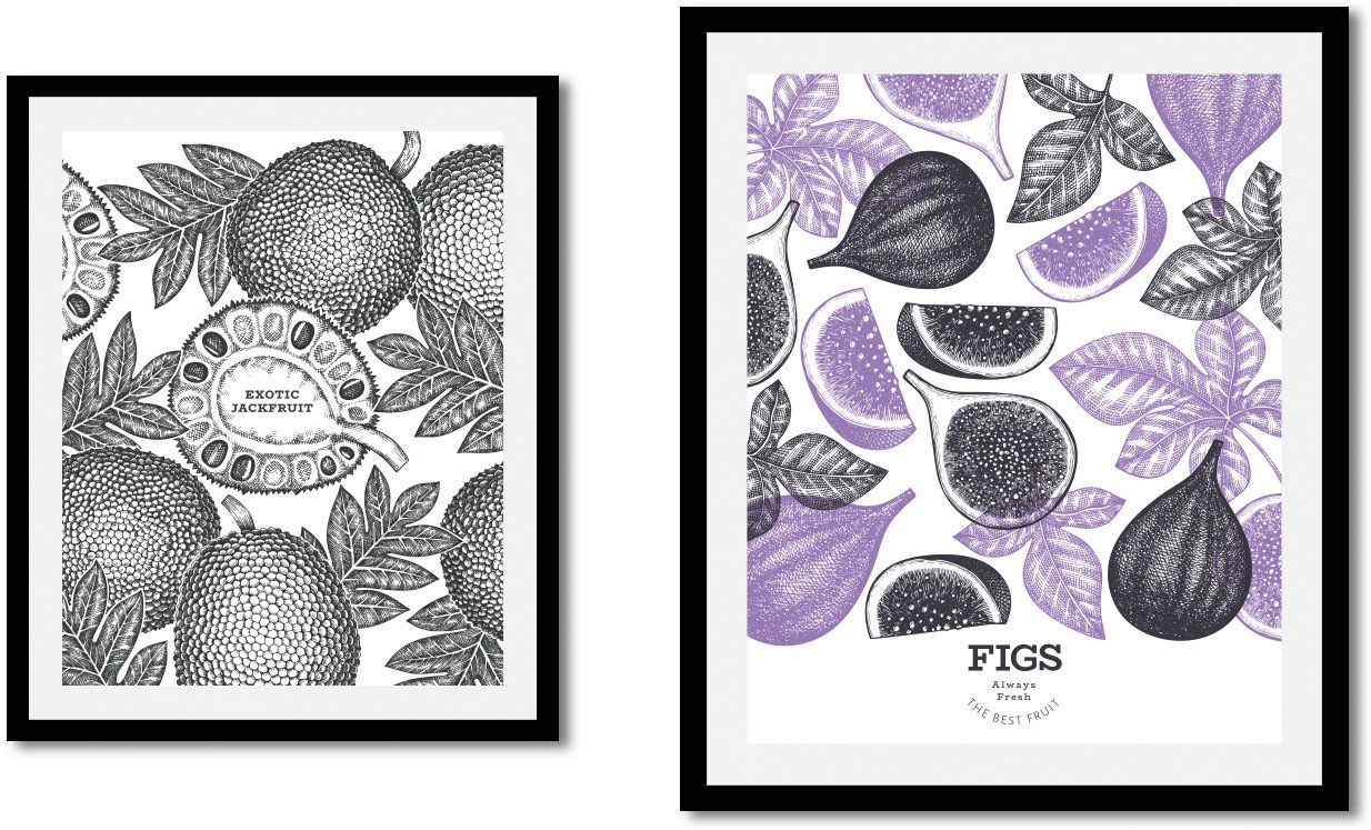queence Bild »Set Grace«, Obst-Obst Bilder-Schriftzüge-Schriftzug-Essen-Leb günstig online kaufen