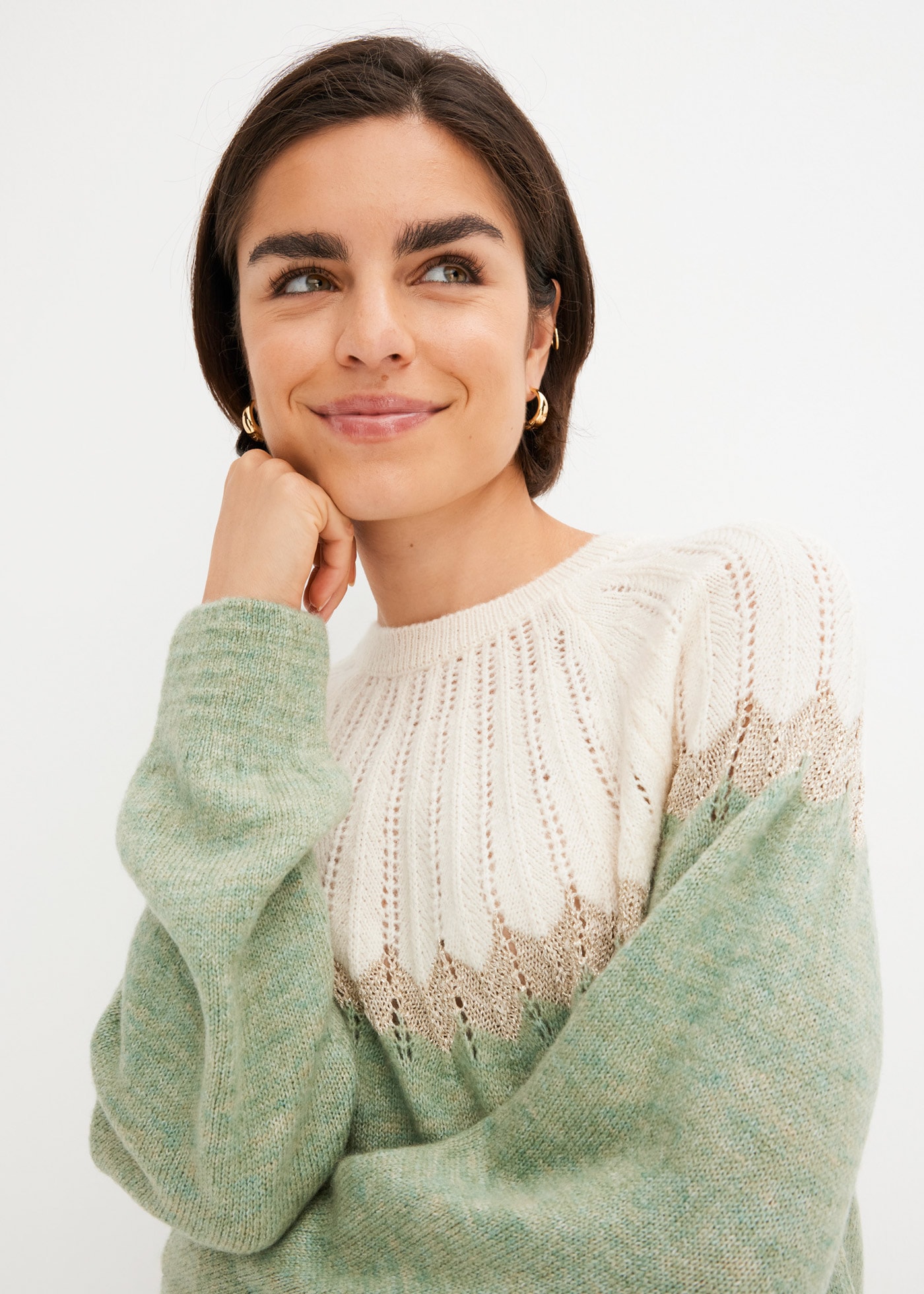 bonprix Ajourpullover