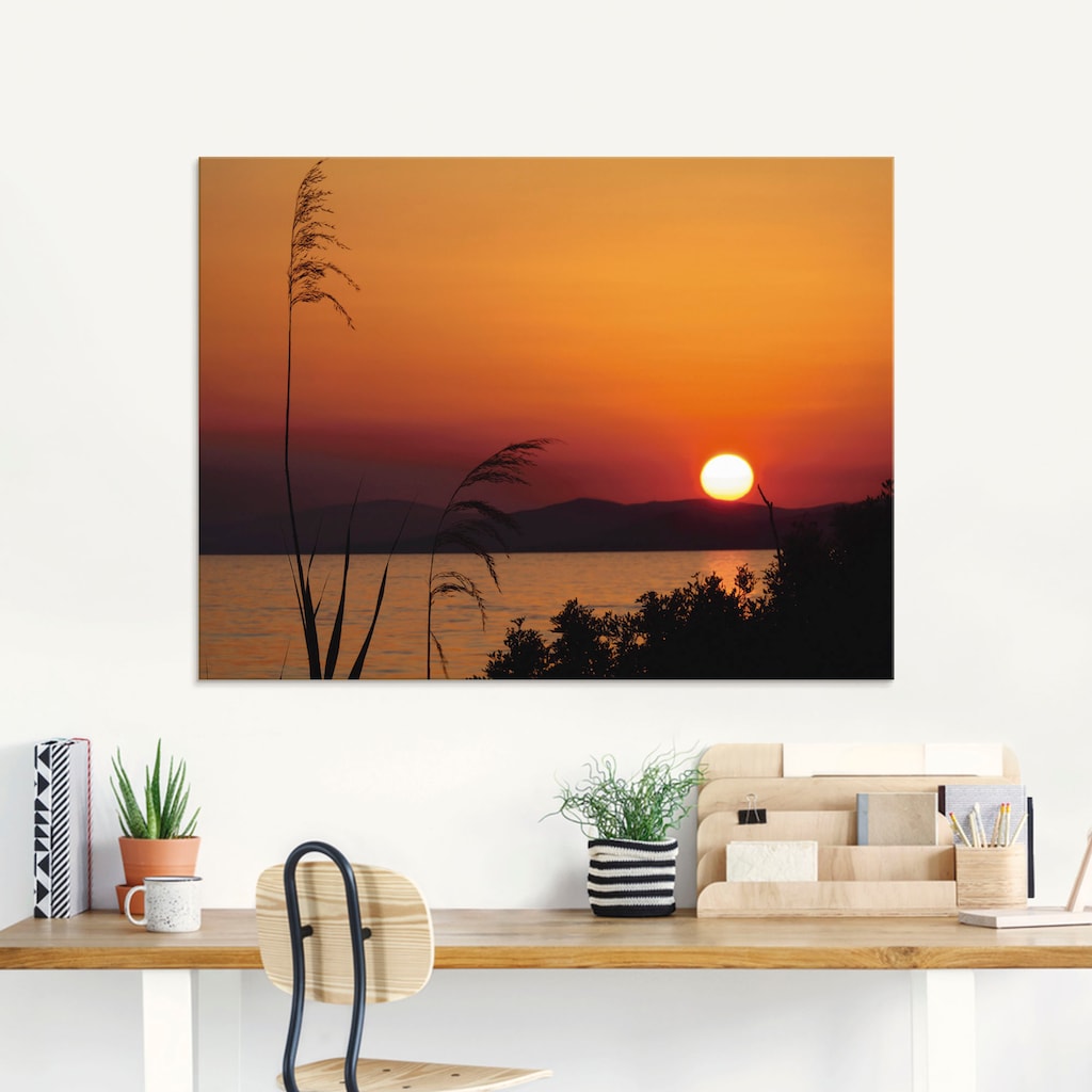 Artland Glasbild »Sonnenuntergang«, Sonnenaufgang & -untergang, (1 St.)