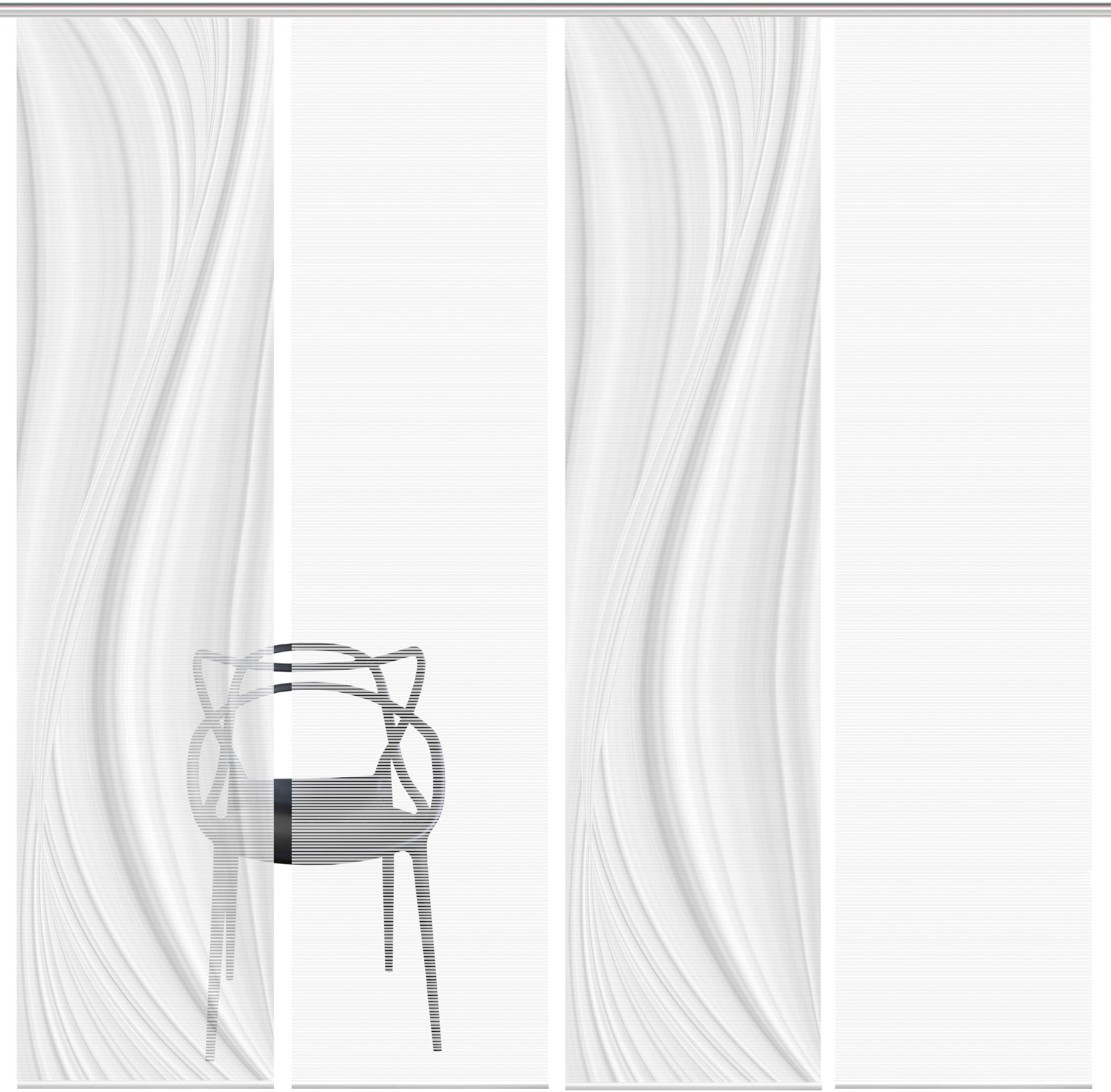 Vision S Schiebegardine »LAURINA 4er SET« Paneelwagen 4 Stk. tlg. Schiebevo günstig online kaufen