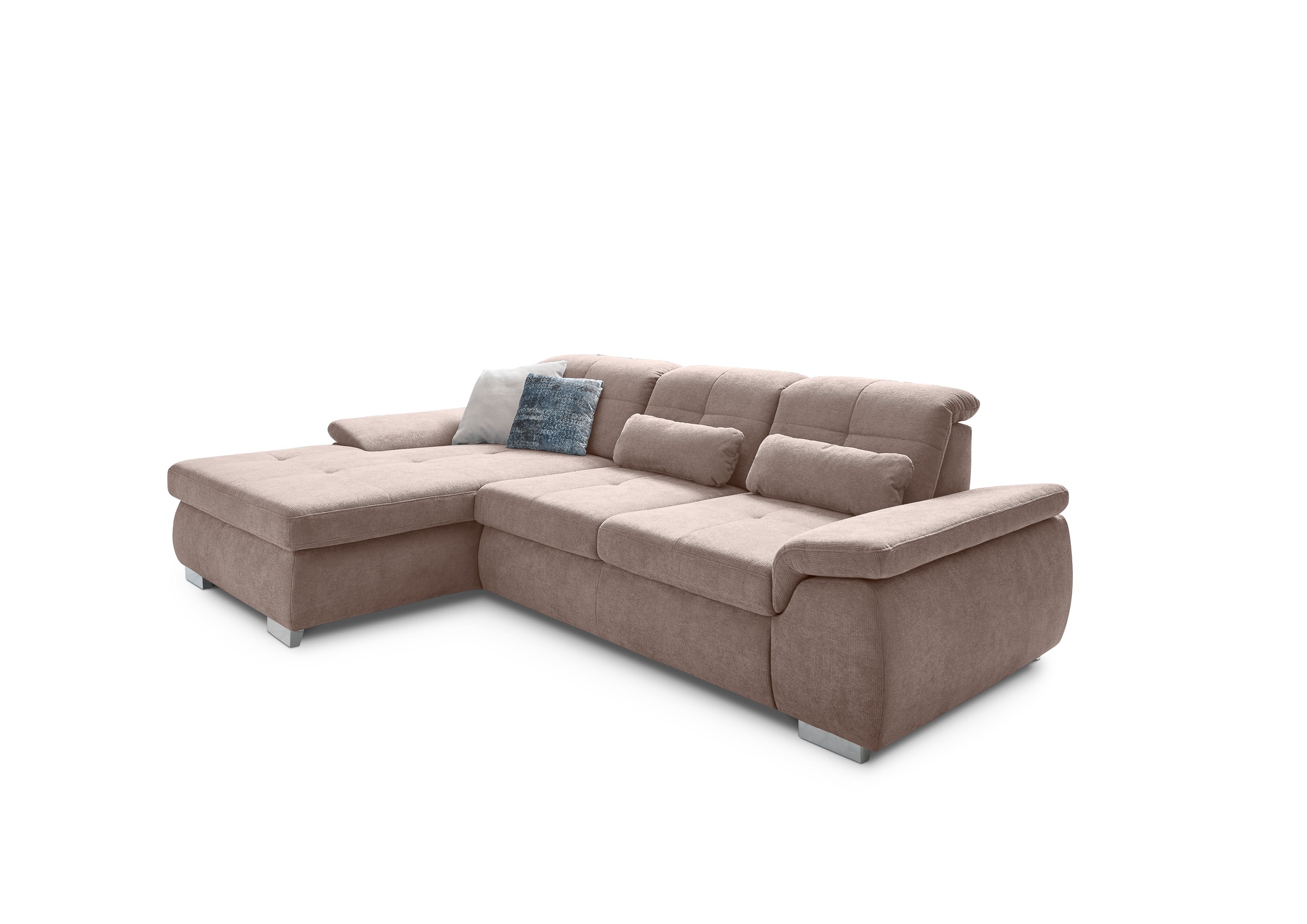 Die PlanBar Ecksofa »MP-IN16037 L-Form mit Kaltschaum-Polsterung«, mit Sitztiefenverstellung & Zierkissen