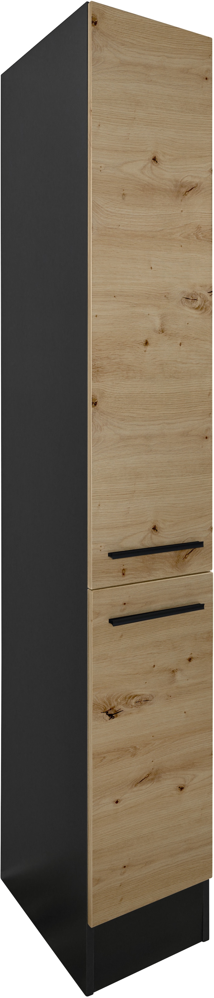 BASIC by Balculina Vorratsschrank »Jazz 30er Vorratsschrank, Küchenschrank BxHxT 30x211x57 cm«, (1 St.), Vorratsschrank mit 1 Tür, 1 Auszug und 2 Einlegeböden