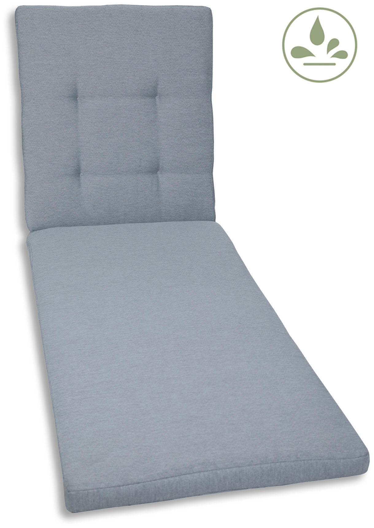 GO-DE Liegenauflage wasserabweisend grau Bezug: 100% Polyester