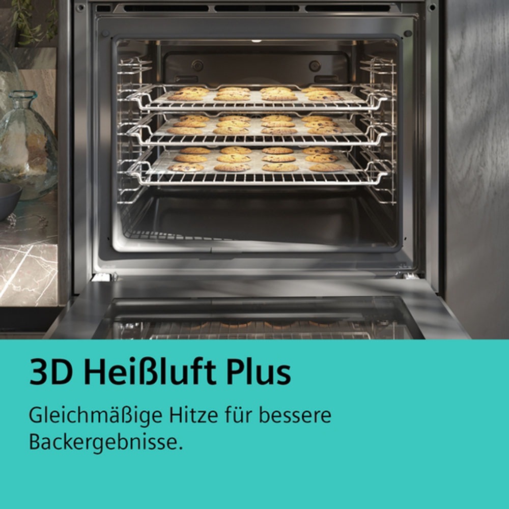 SIEMENS Pyrolyse Backofen iQ300 »HQ574AER3«, mit Teleskopauszug nachrüstbar, Pyrolyse-Selbstreinigung