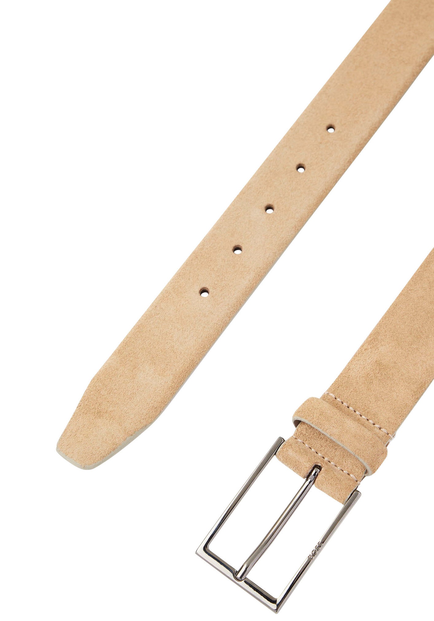 BOSS Ledergürtel »Calindo«, aus Veloursleder mit Logo-Schliesse aus Metall