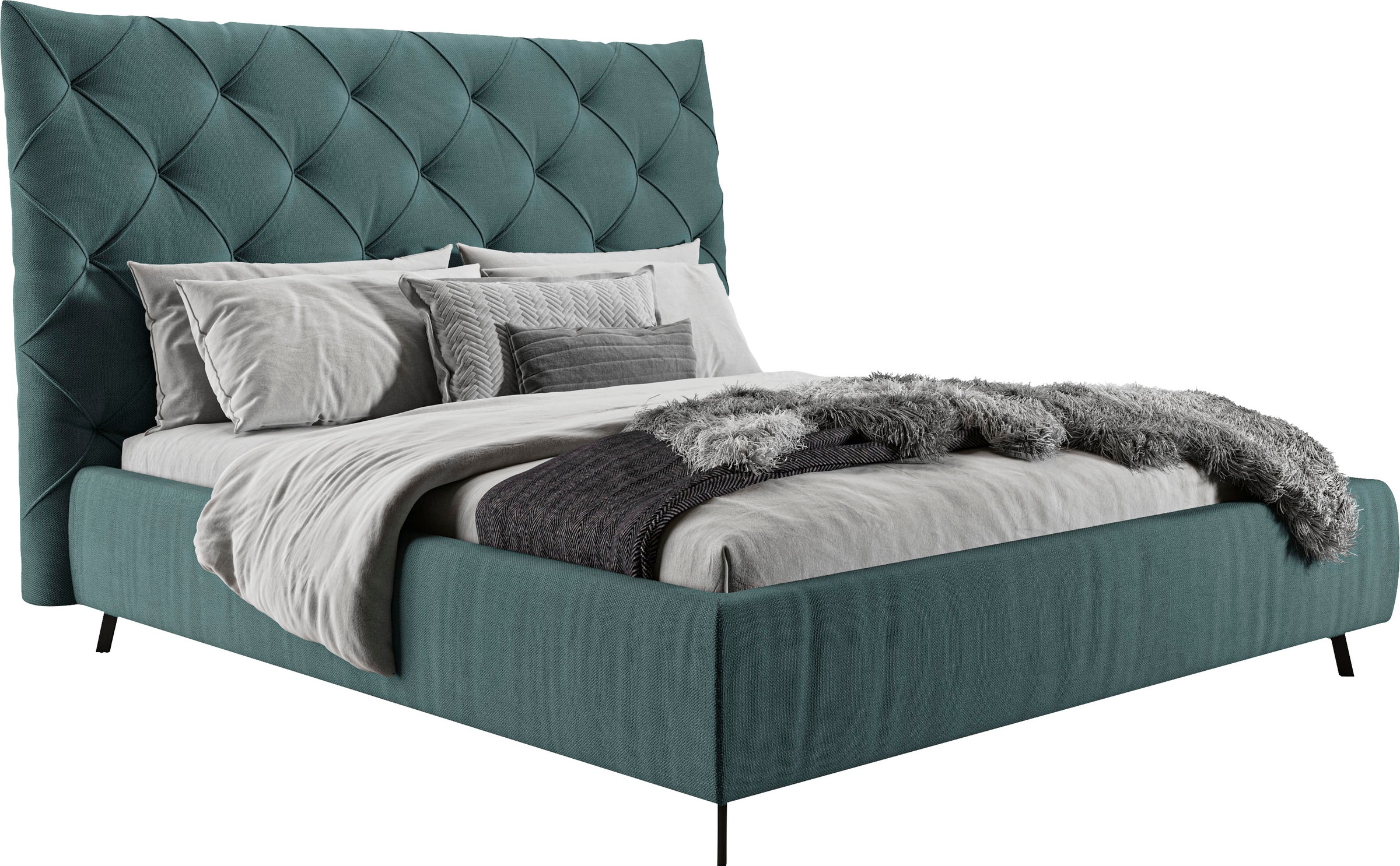 Home affaire Polsterbett »Maxime, in 4 Breiten bis 200cm, auch in Leder« Ko günstig online kaufen