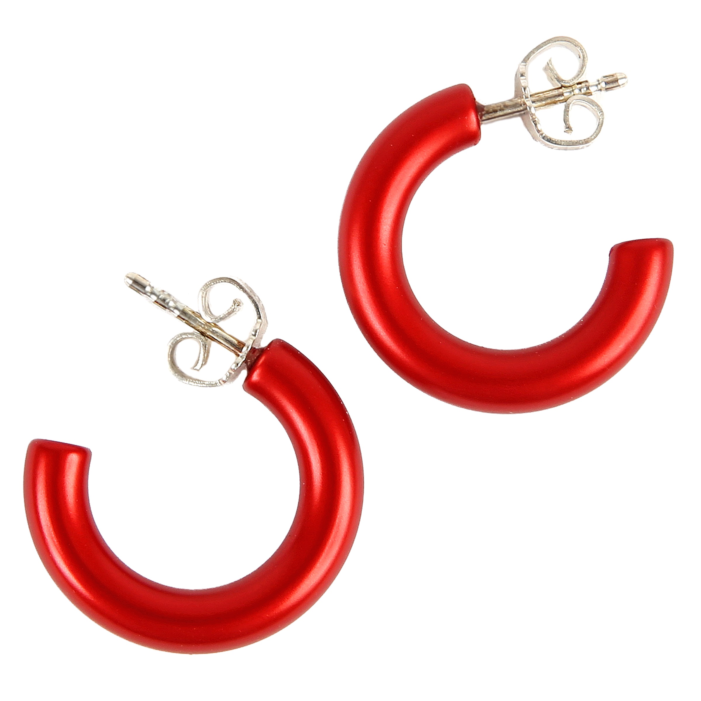 DEMARIE Paar Creolen »eloxiertes Aluminium rot« rot